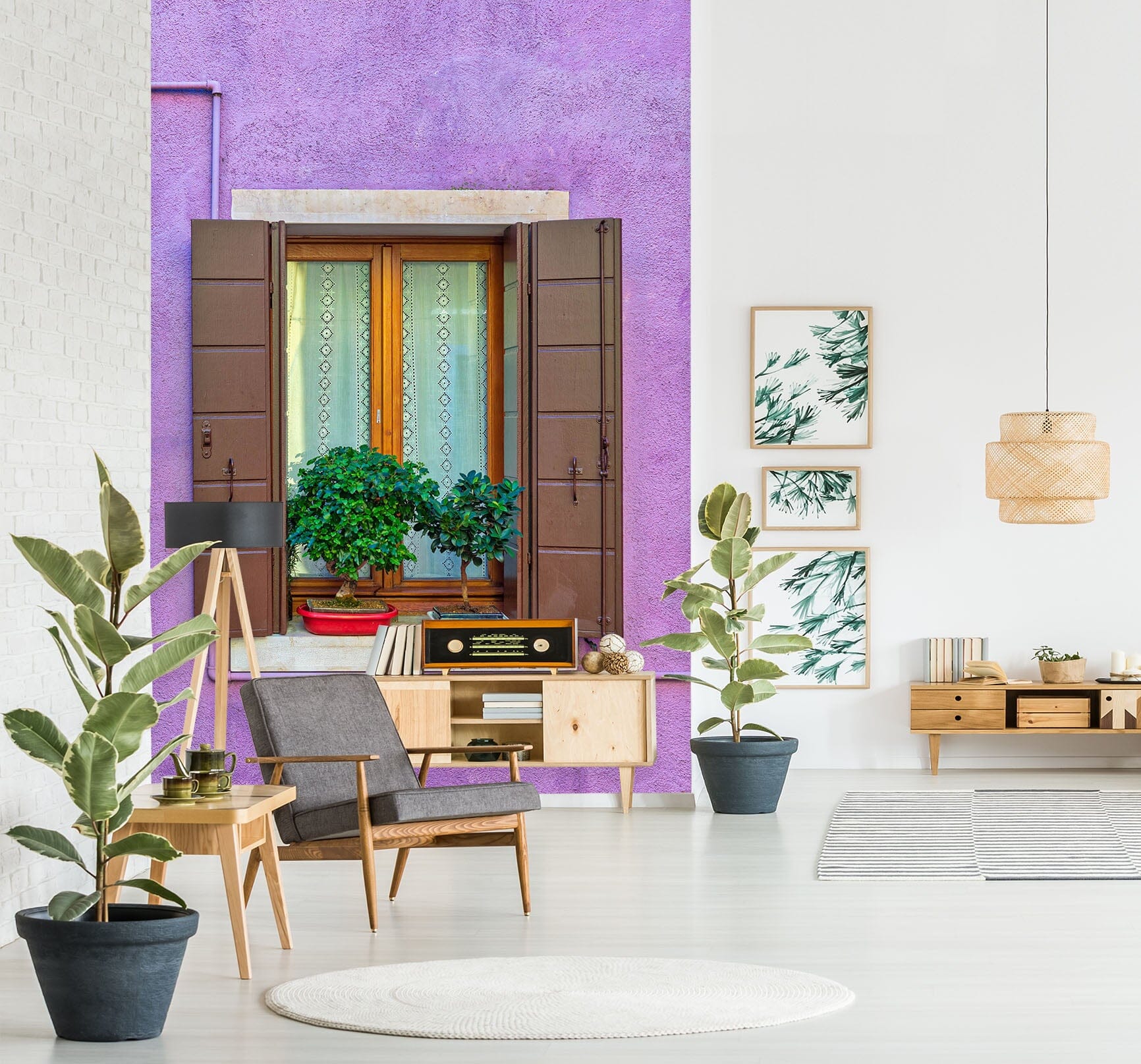 3D Green Plant 1410 Marco Carmassi Wall Mural Wall Murals Wallpaper AJ Wallpaper 2