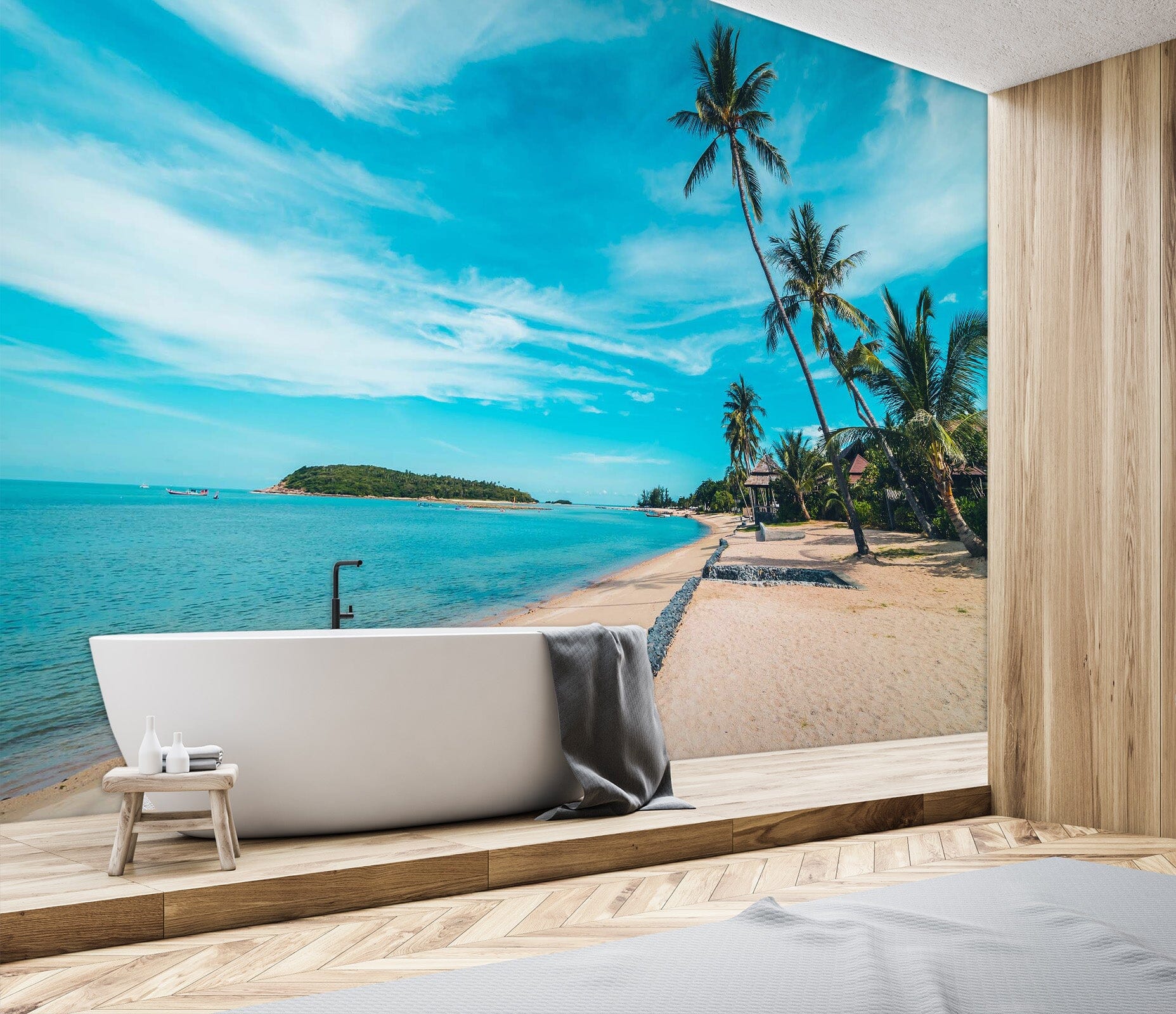 3D Sea View House 132 Wall Murals Wallpaper AJ Wallpaper 2