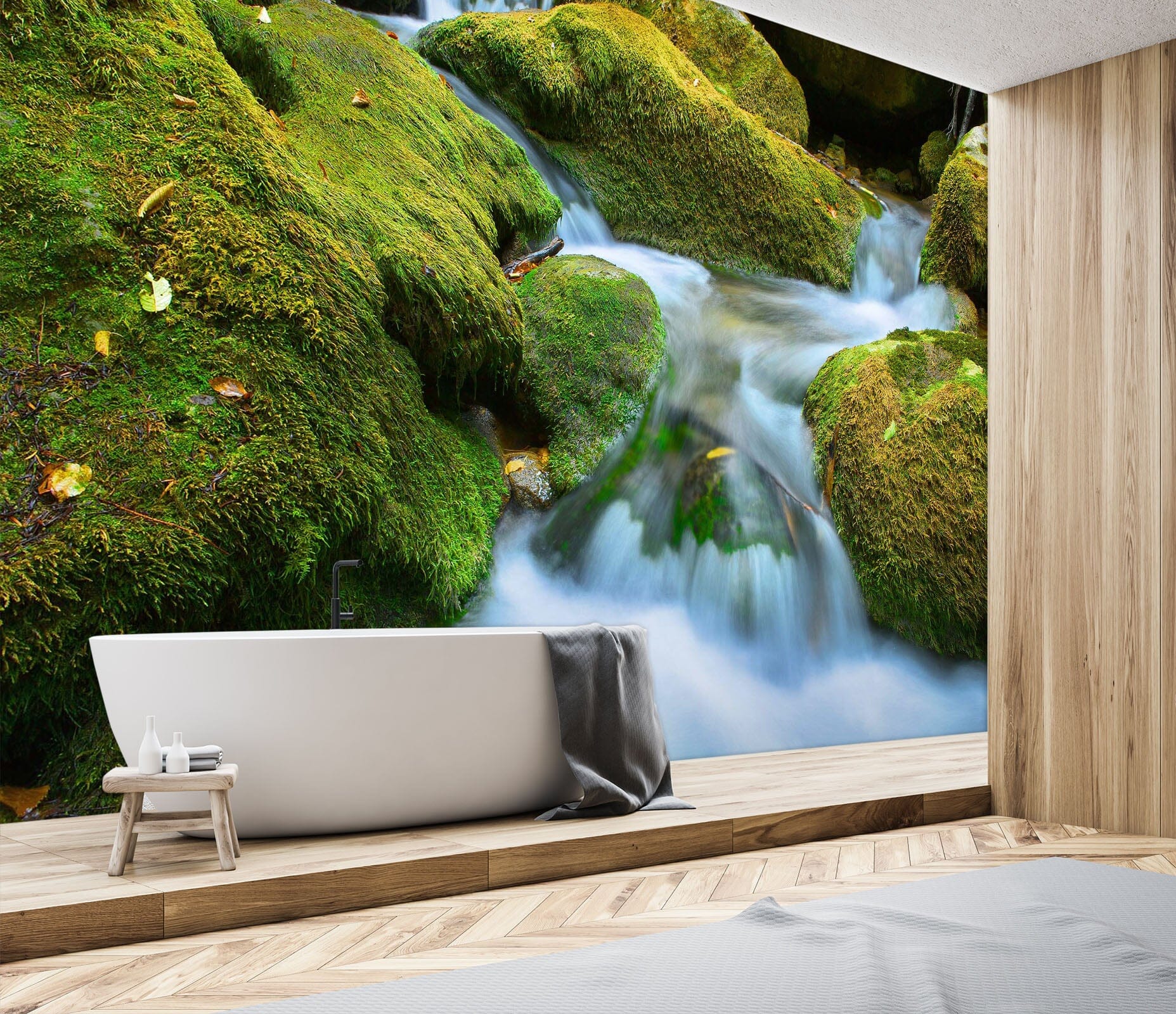 3D Mountain Stream 1631 Wall Murals Wallpaper AJ Wallpaper 2
