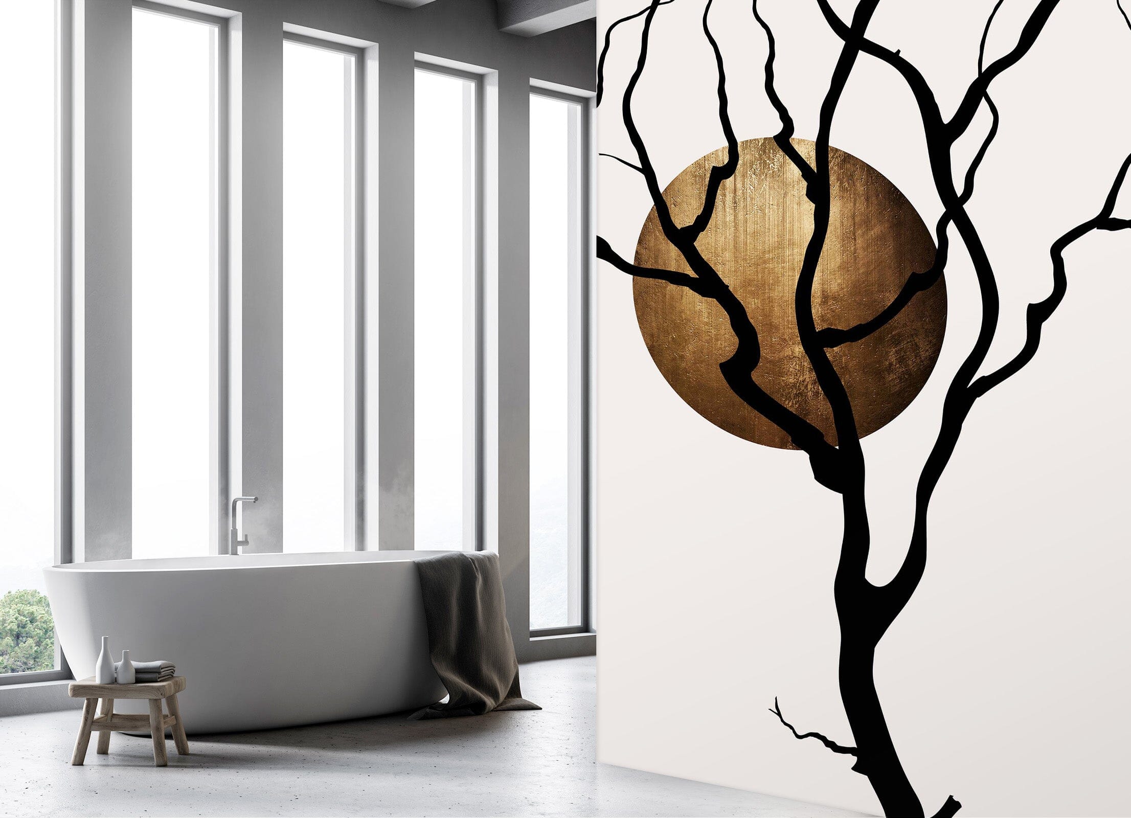 3D Twig Moon 1488 Boris Draschoff Wall Mural Wall Murals Wallpaper AJ Wallpaper 2