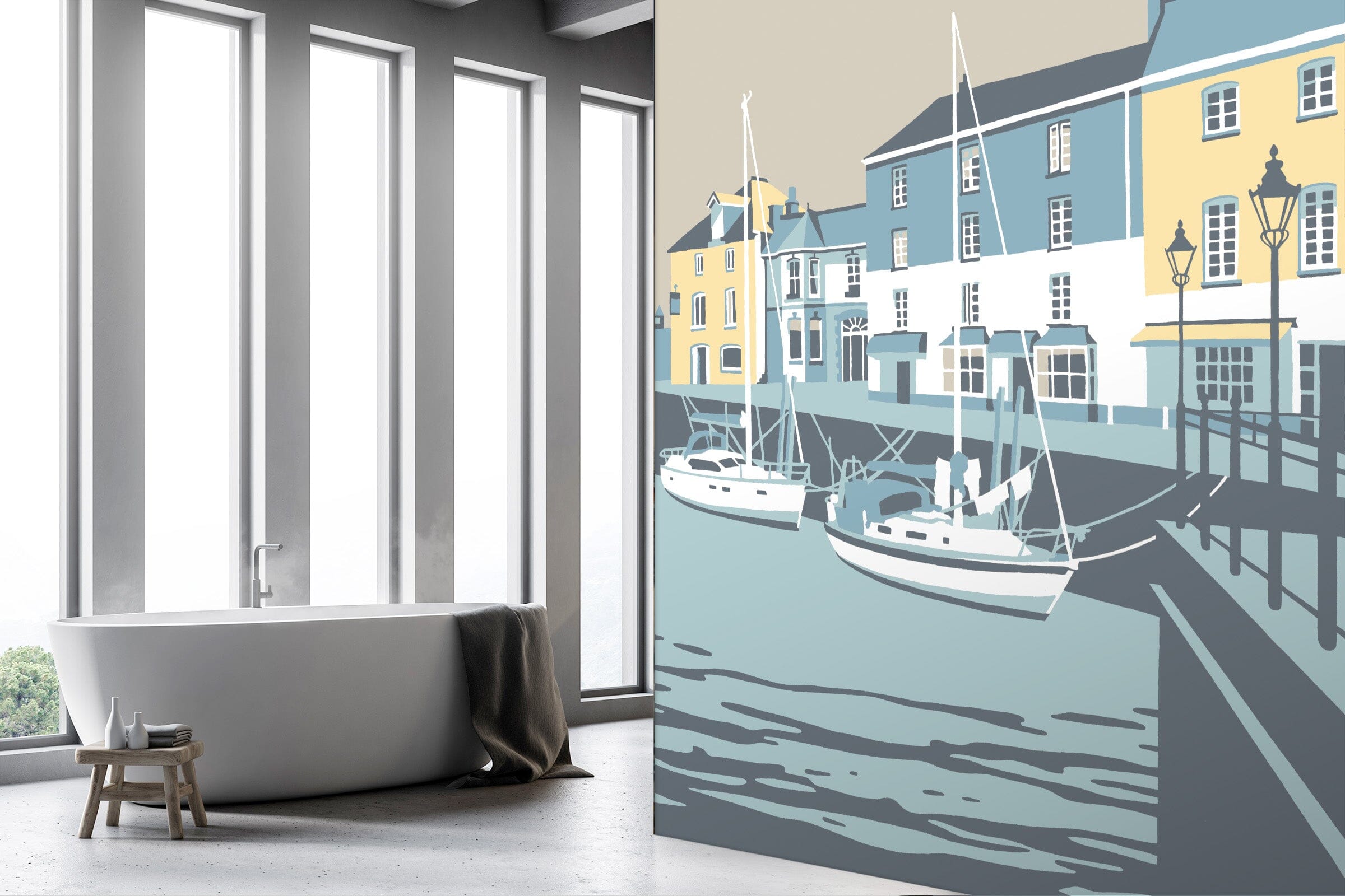 3D Padstow 1034 Steve Read Wall Mural Wall Murals Wallpaper AJ Wallpaper 2