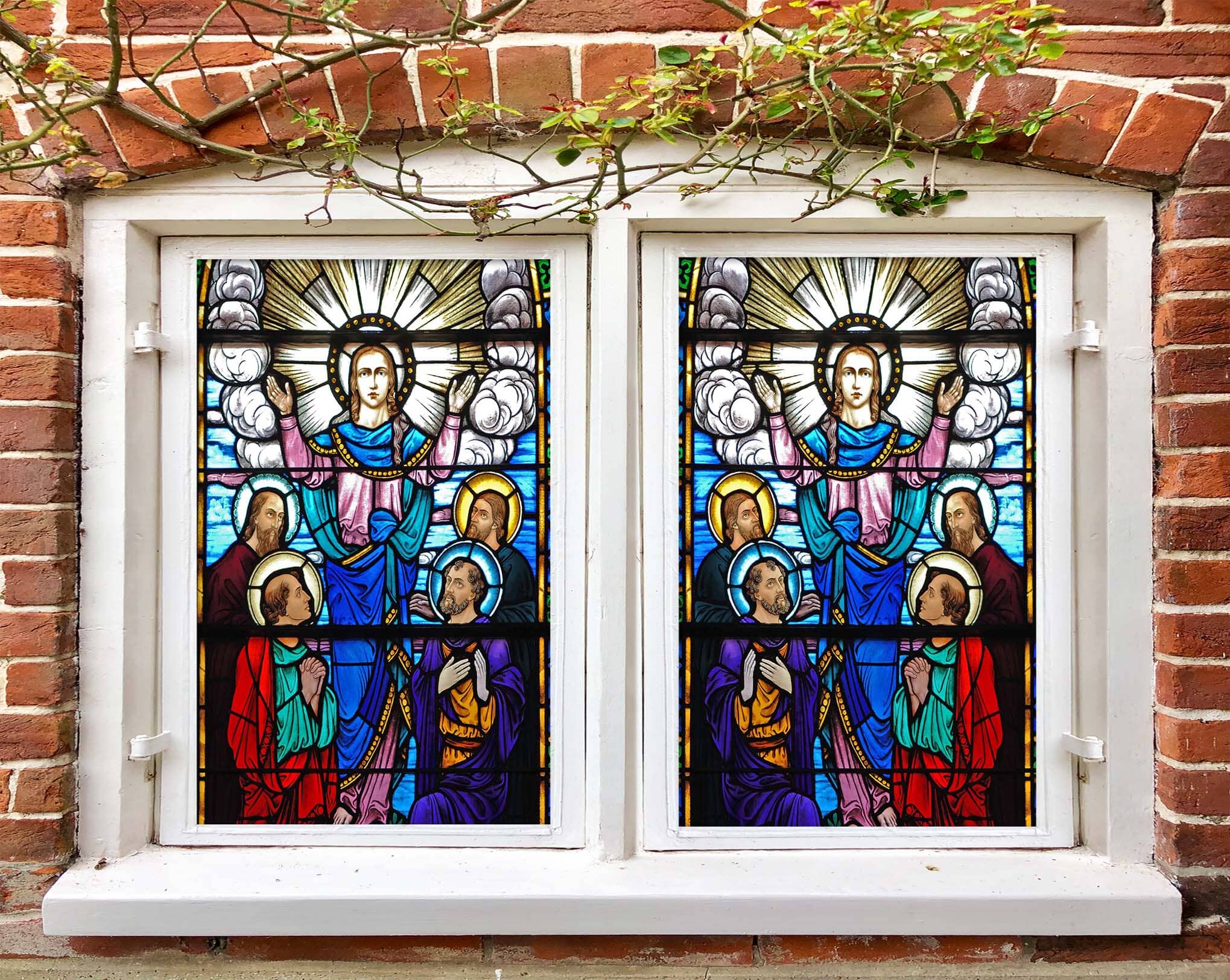 3D Virgin Faith 101 Window Film Print Sticker Cling Stained Glass UV Block Wallpaper AJ Wallpaper 2
