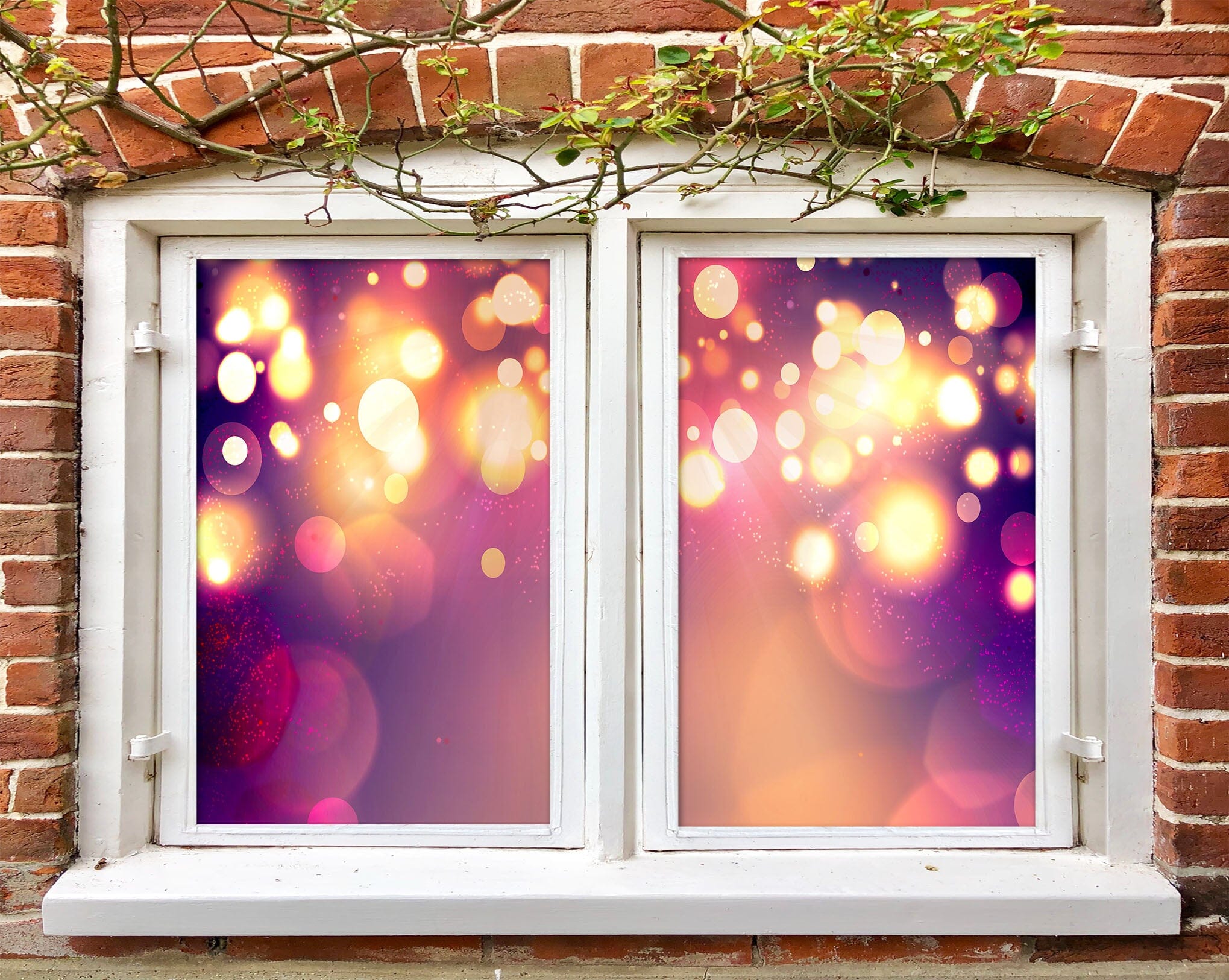 3D Purple Glow 303 Window Film Print Sticker Cling Stained Glass UV Block Wallpaper AJ Wallpaper 2
