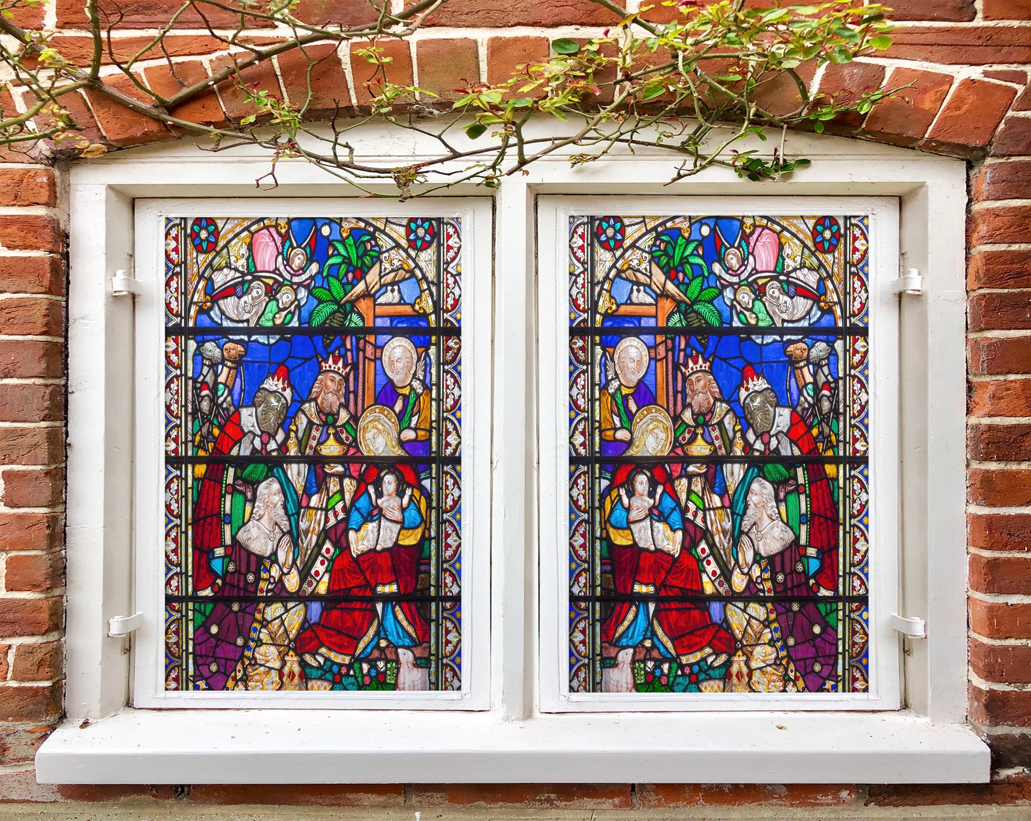 3D Believer Noble 067 Window Film Print Sticker Cling Stained Glass UV Block