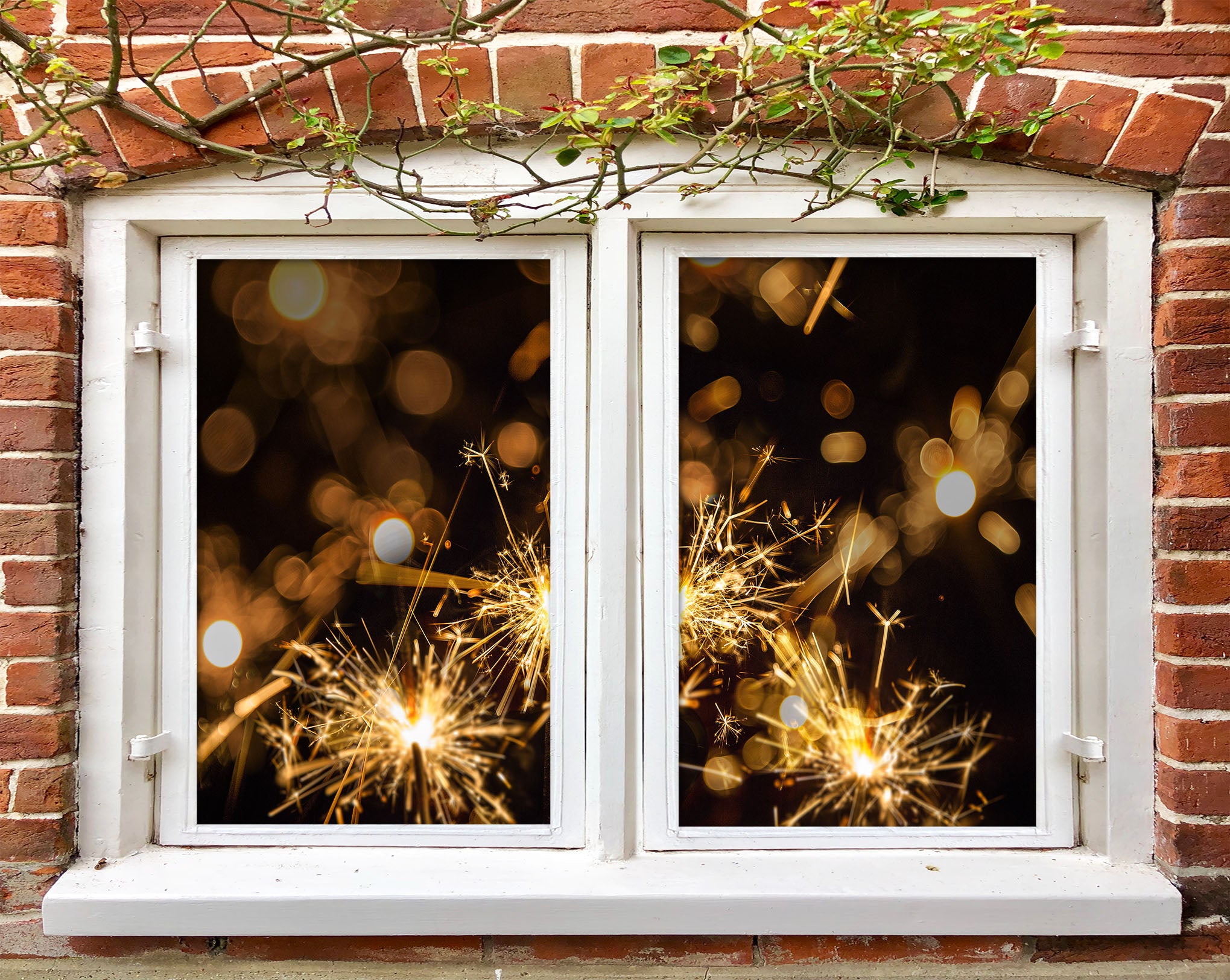 3D Beautiful Fireworks 391 Window Film Print Sticker Cling Stained Glass UV Block