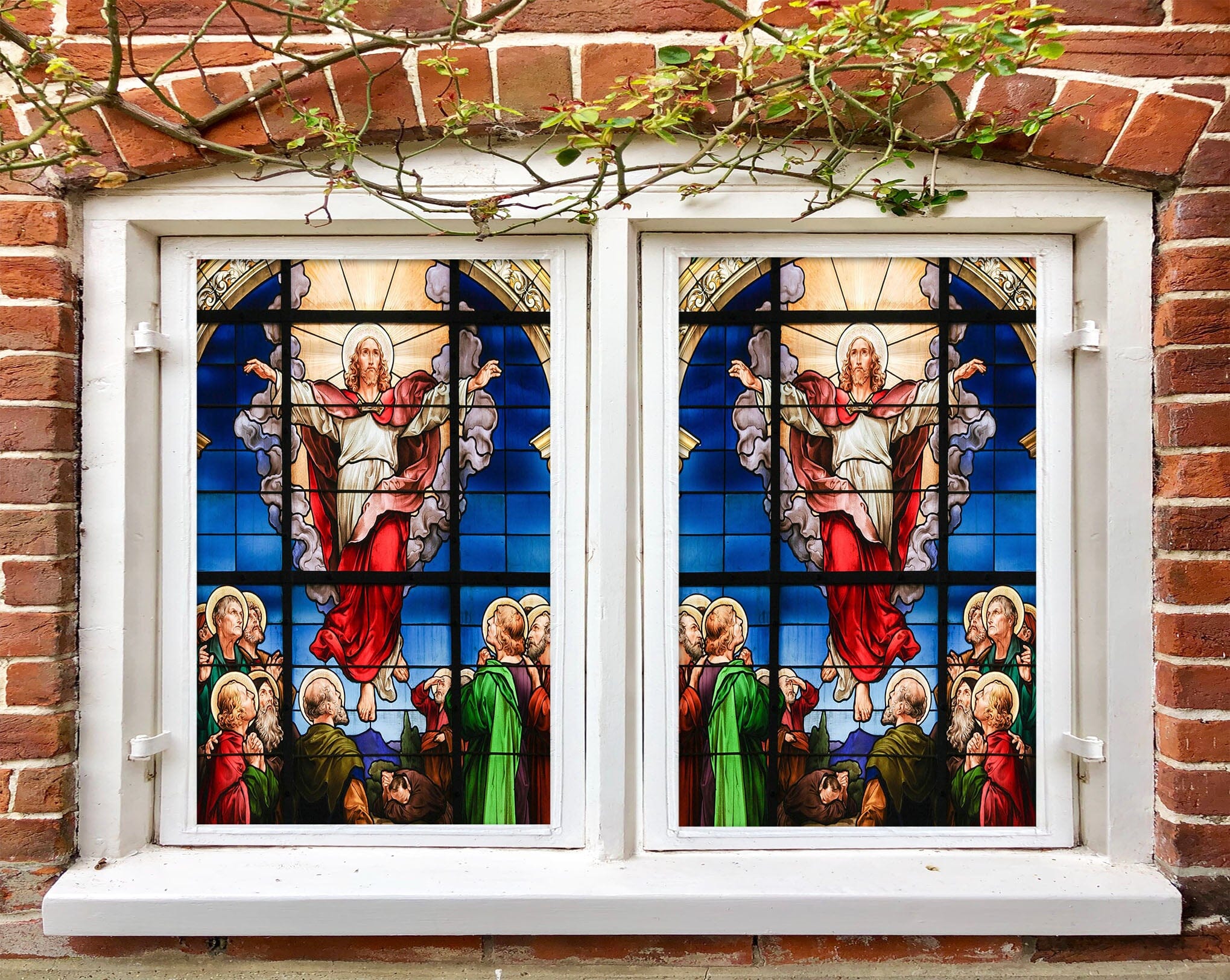 3D Believers Enlightenment 157 Window Film Print Sticker Cling Stained Glass UV Block Wallpaper AJ Wallpaper 2
