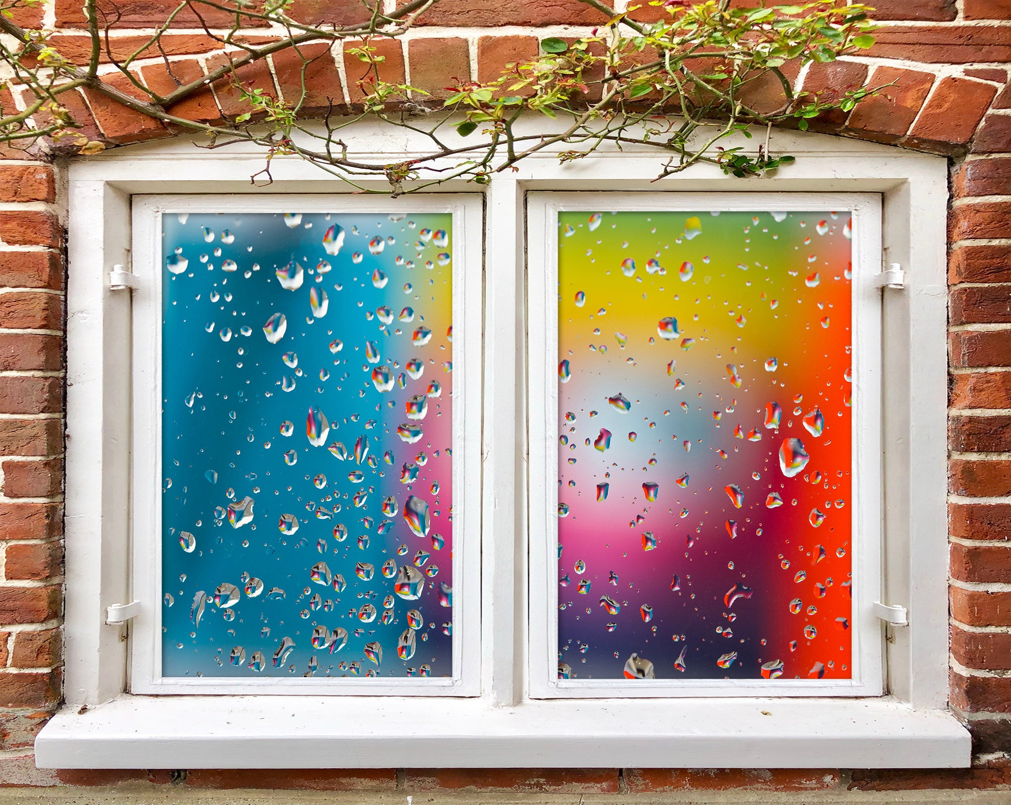 3D Color Dew 152 Window Film Print Sticker Cling Stained Glass UV Block