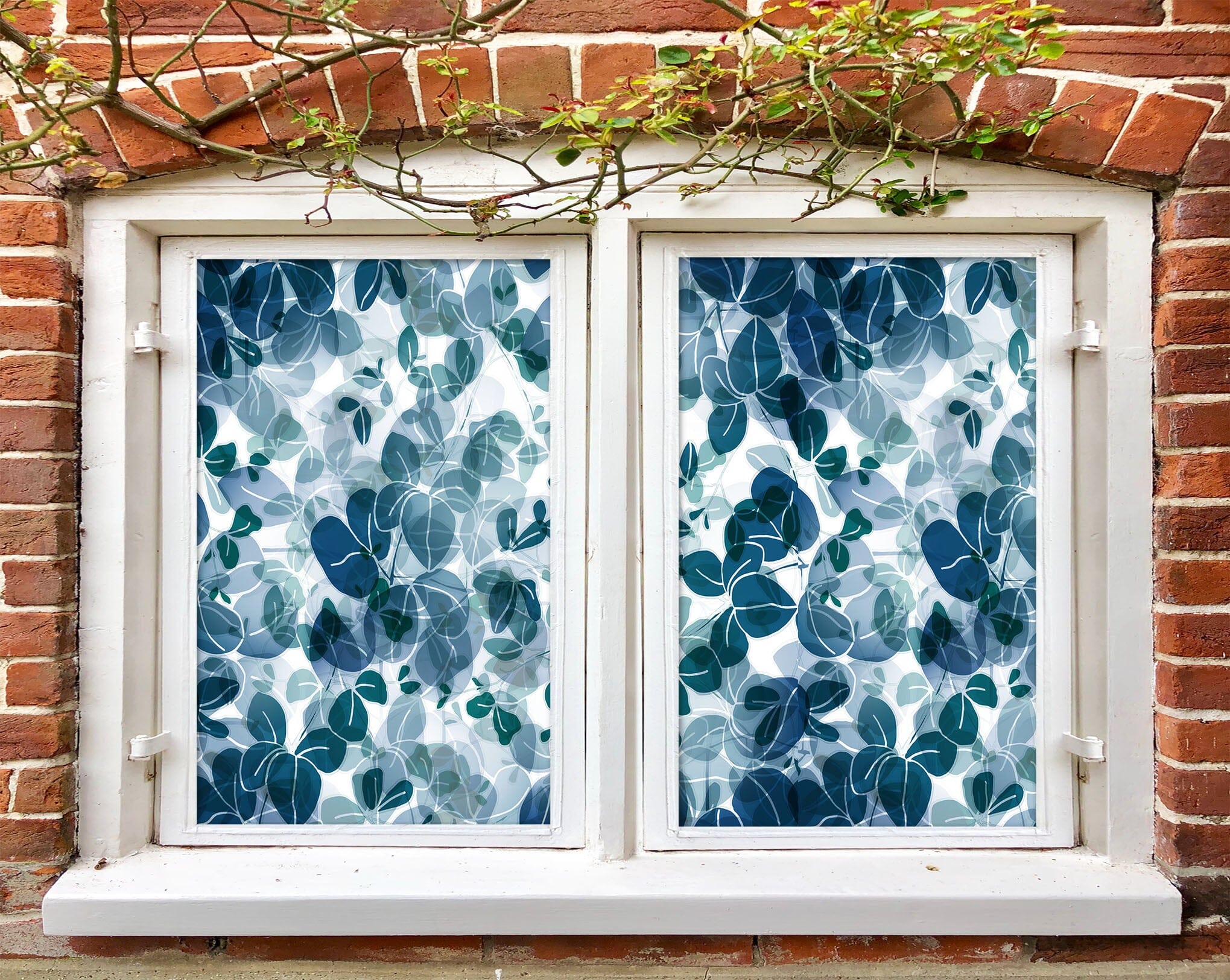 3D Leaf Pattern 340 Window Film Print Sticker Cling Stained Glass UV Block Wallpaper AJ Wallpaper 2