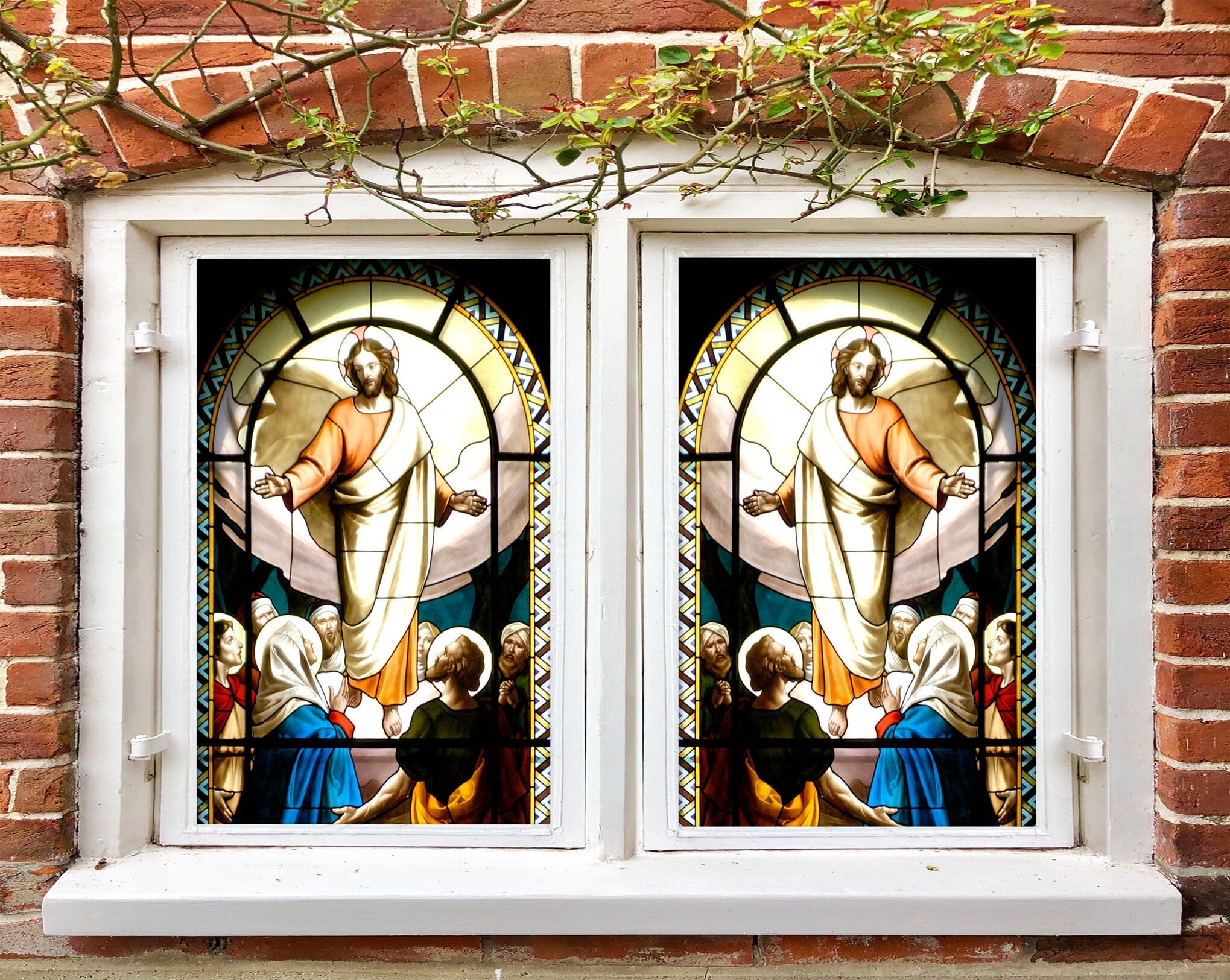3D Faith Apostle 250 Window Film Print Sticker Cling Stained Glass UV Block Wallpaper AJ Wallpaper 2