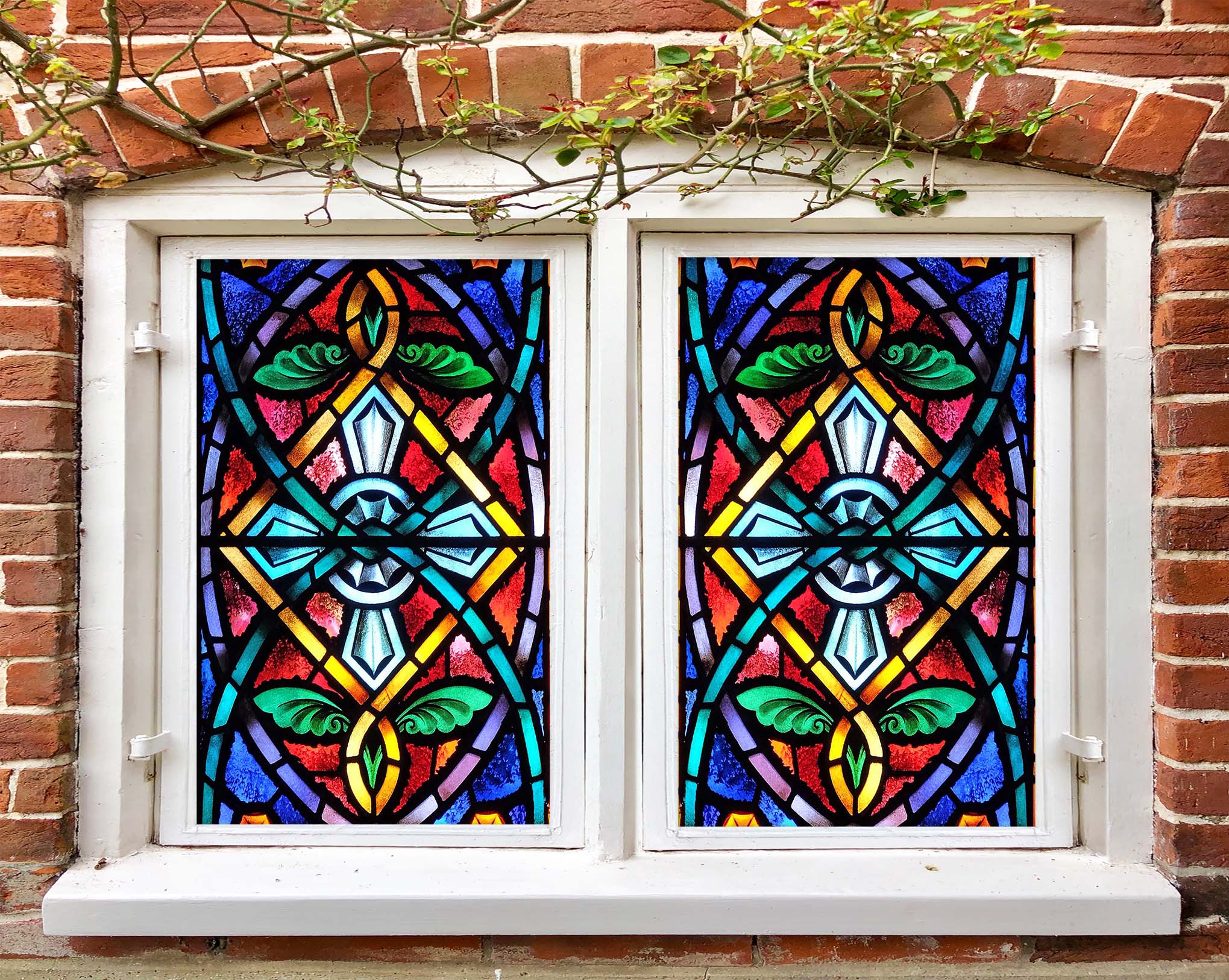 3D Sacred Art 420 Window Film Print Sticker Cling Stained Glass UV Block