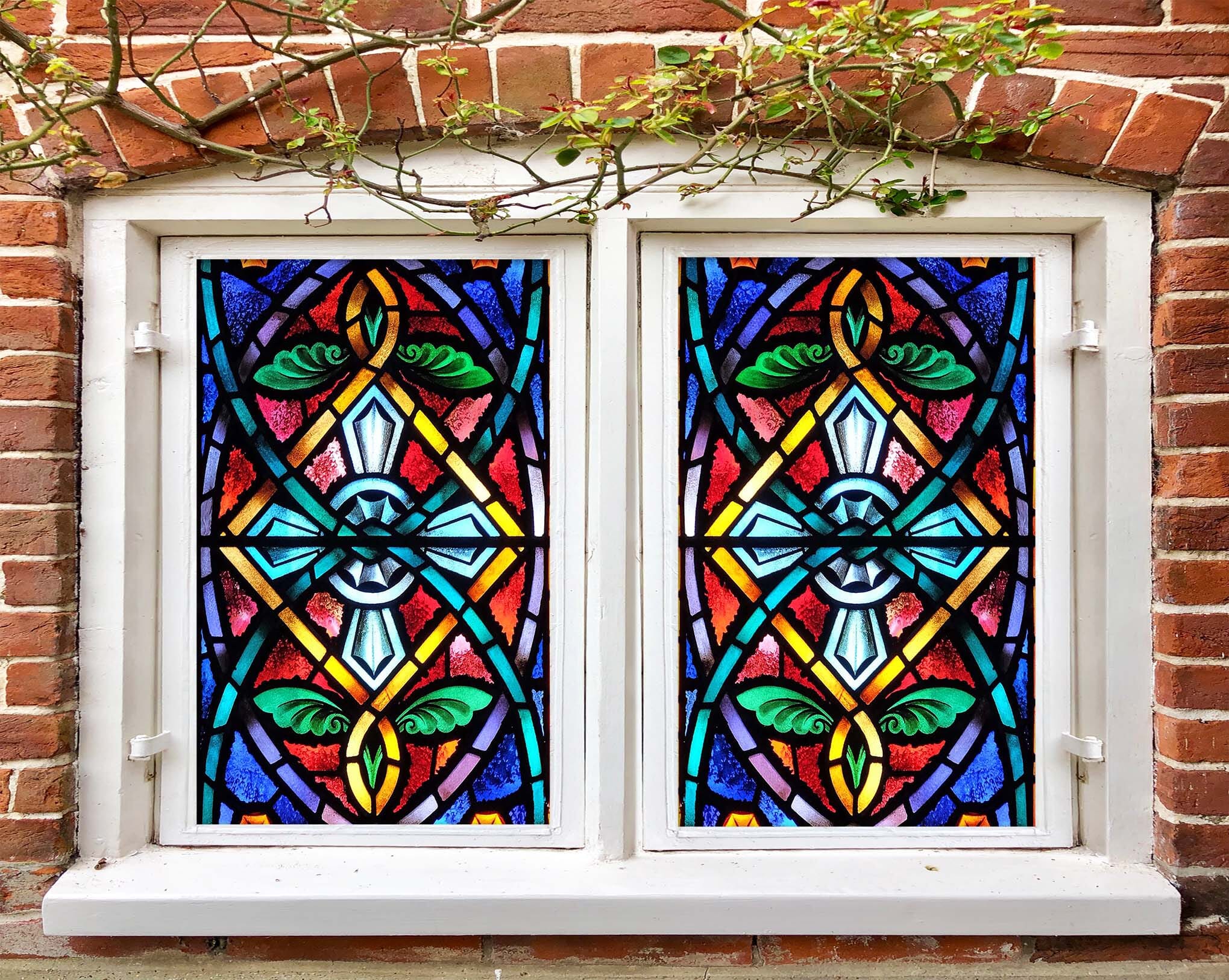 3D Sacred Art 420 Window Film Print Sticker Cling Stained Glass UV Block Wallpaper AJ Wallpaper 2