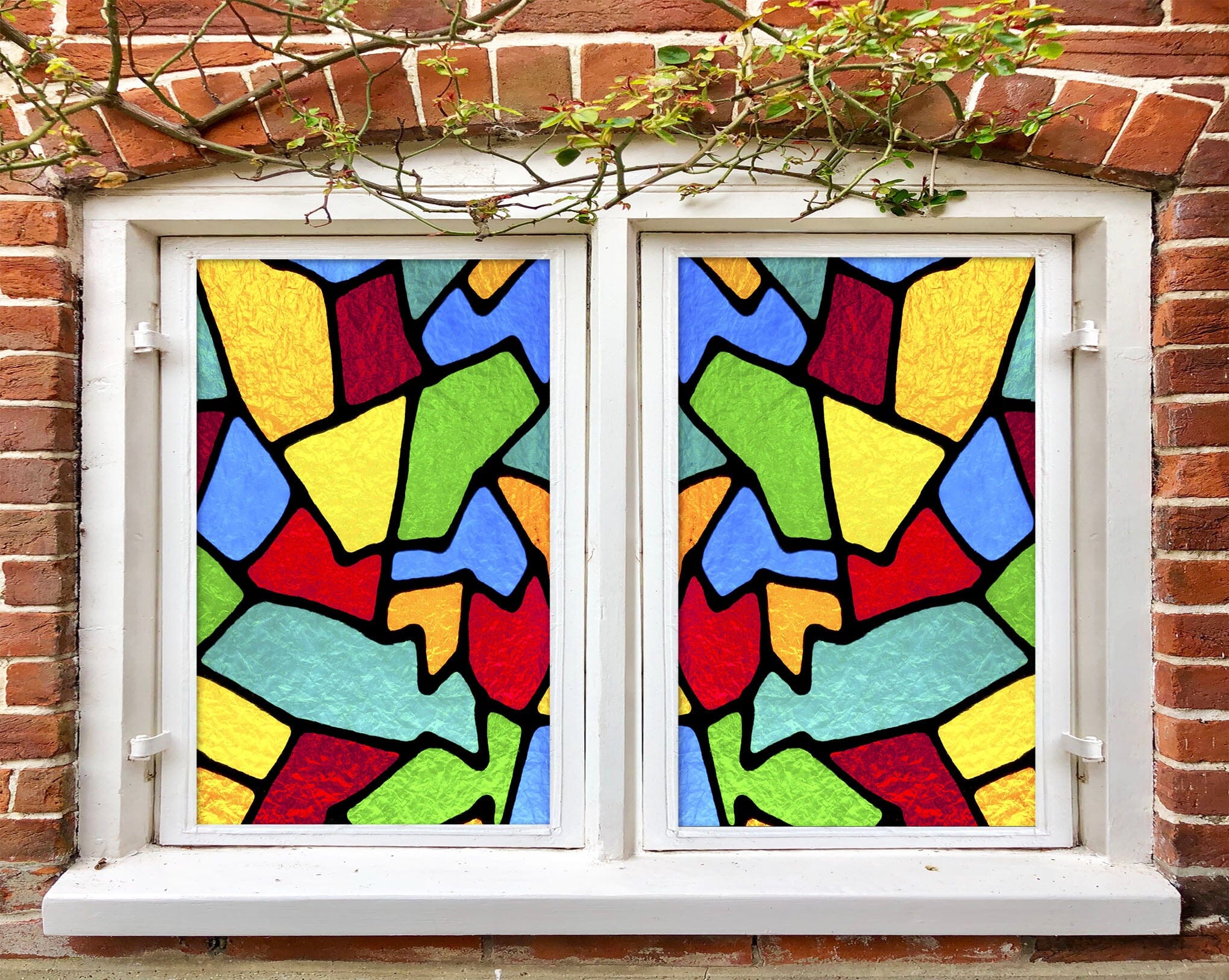 3D Irregular Block 263 Window Film Print Sticker Cling Stained Glass UV Block Wallpaper AJ Wallpaper 2