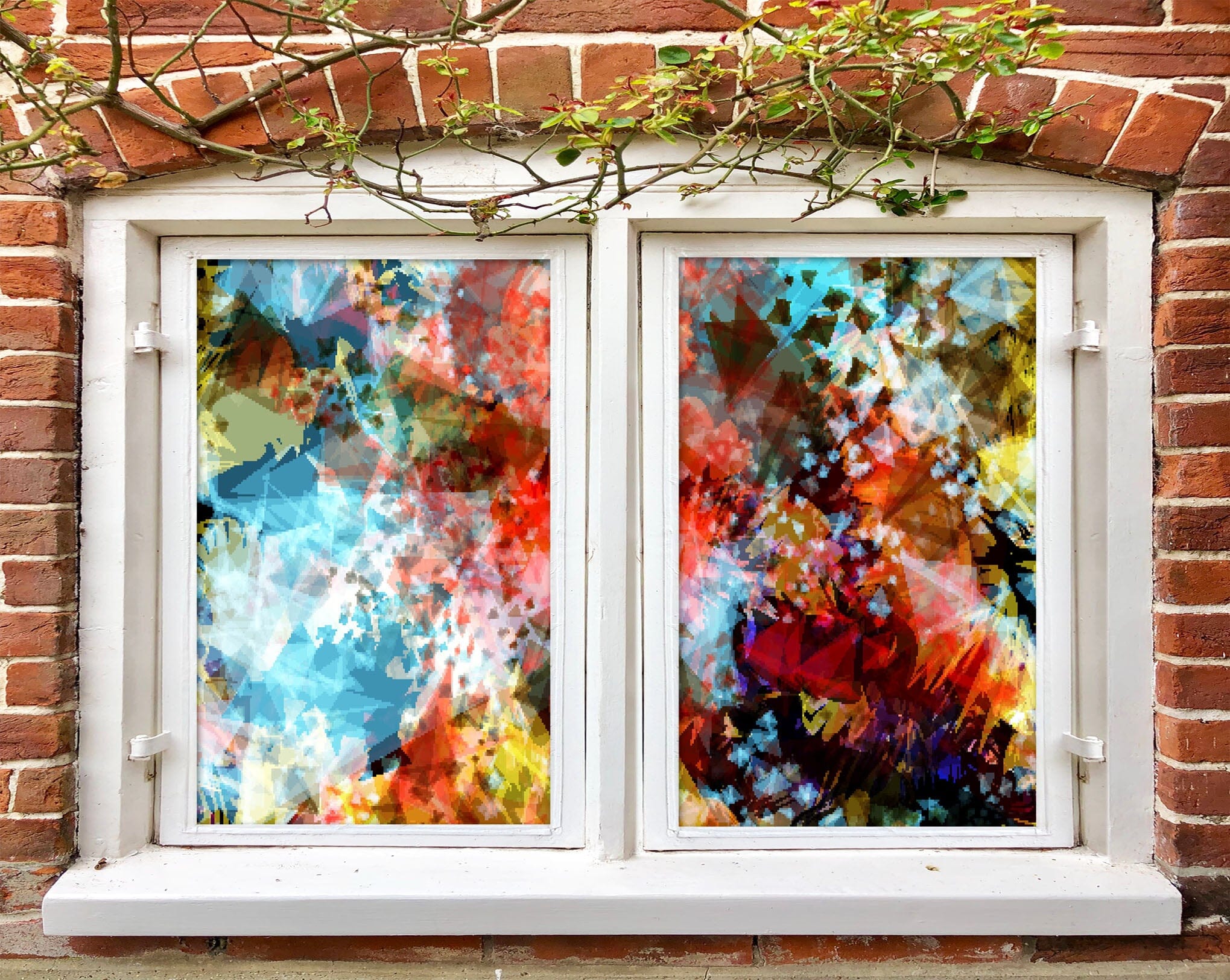 3D Mosaic Graffiti 338 Window Film Print Sticker Cling Stained Glass UV Block Wallpaper AJ Wallpaper 2