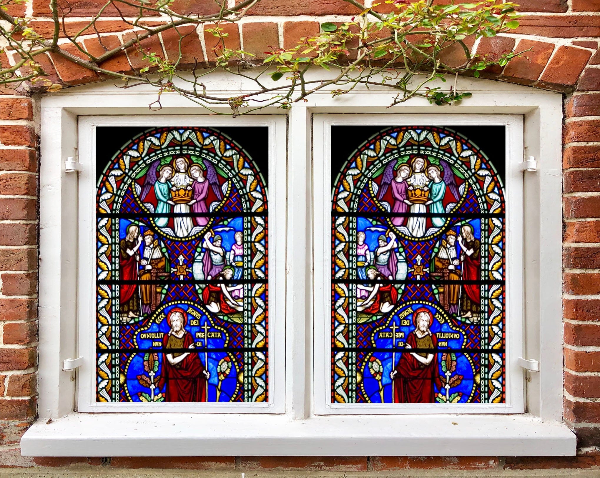 3D Apostle Prayer 251 Window Film Print Sticker Cling Stained Glass UV Block Wallpaper AJ Wallpaper 2