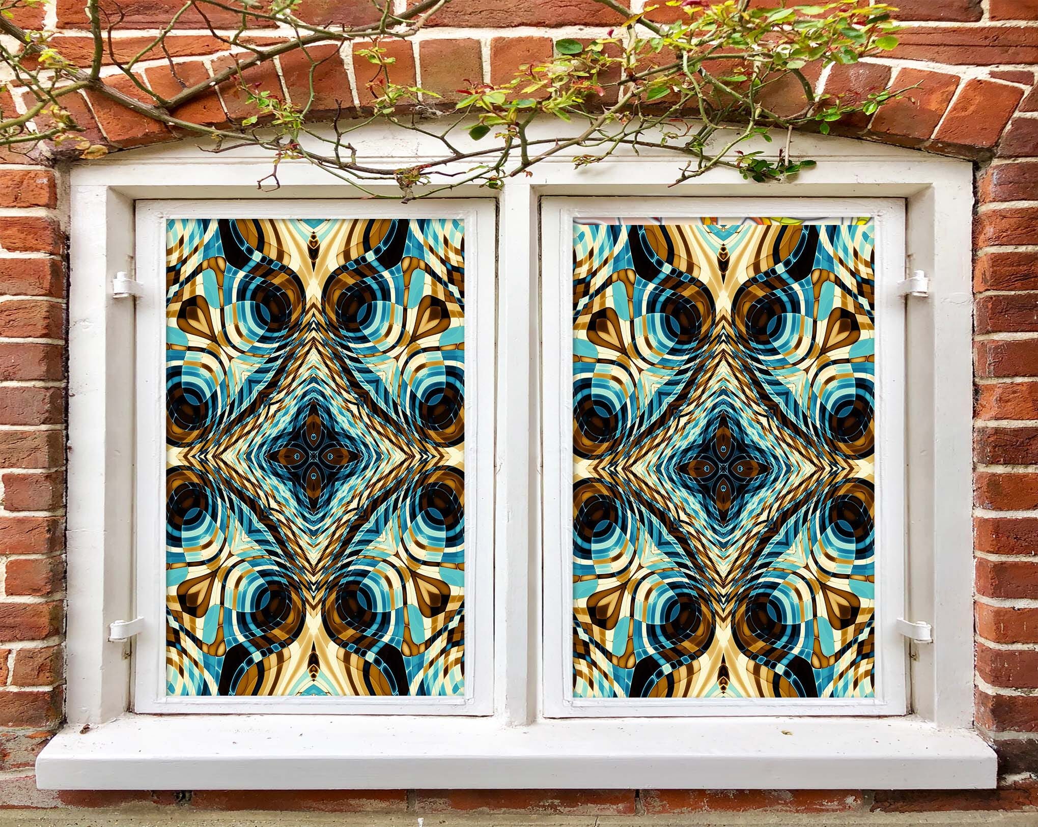 3D Artistic Pattern 365 Window Film Print Sticker Cling Stained Glass UV Block Wallpaper AJ Wallpaper 2