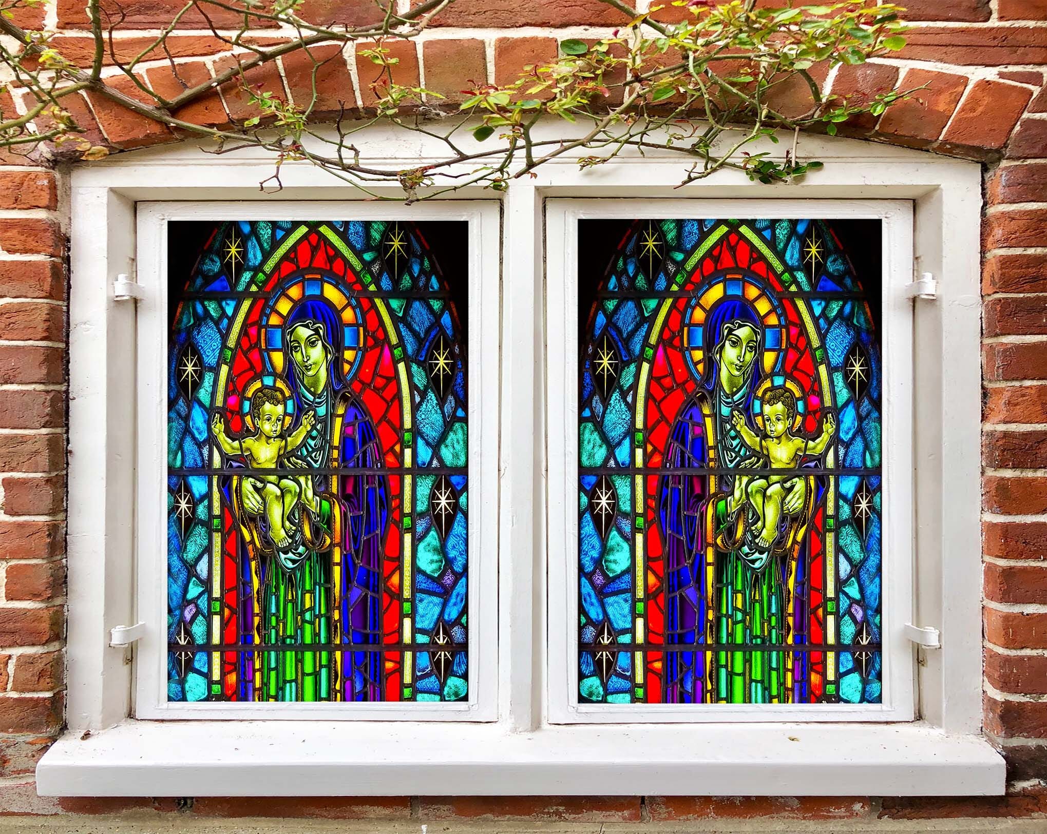 3D Nun Saint Son 239 Window Film Print Sticker Cling Stained Glass UV Block Wallpaper AJ Wallpaper 2