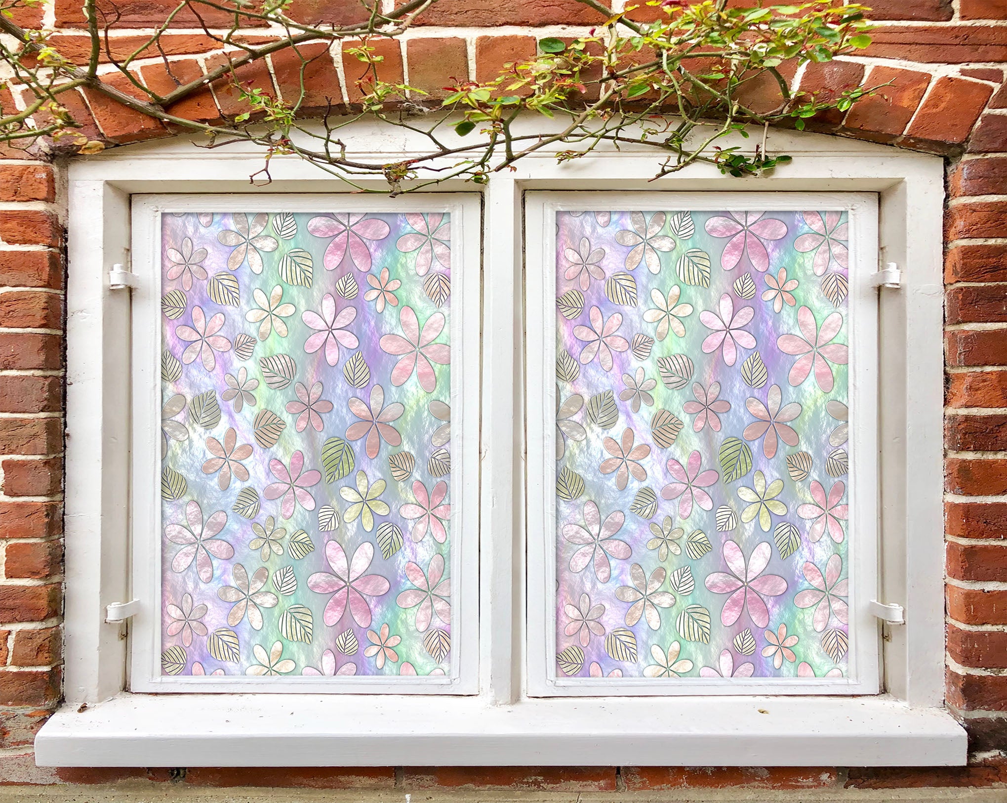 3D Pink Petals 168 Window Film Print Sticker Cling Stained Glass UV Block