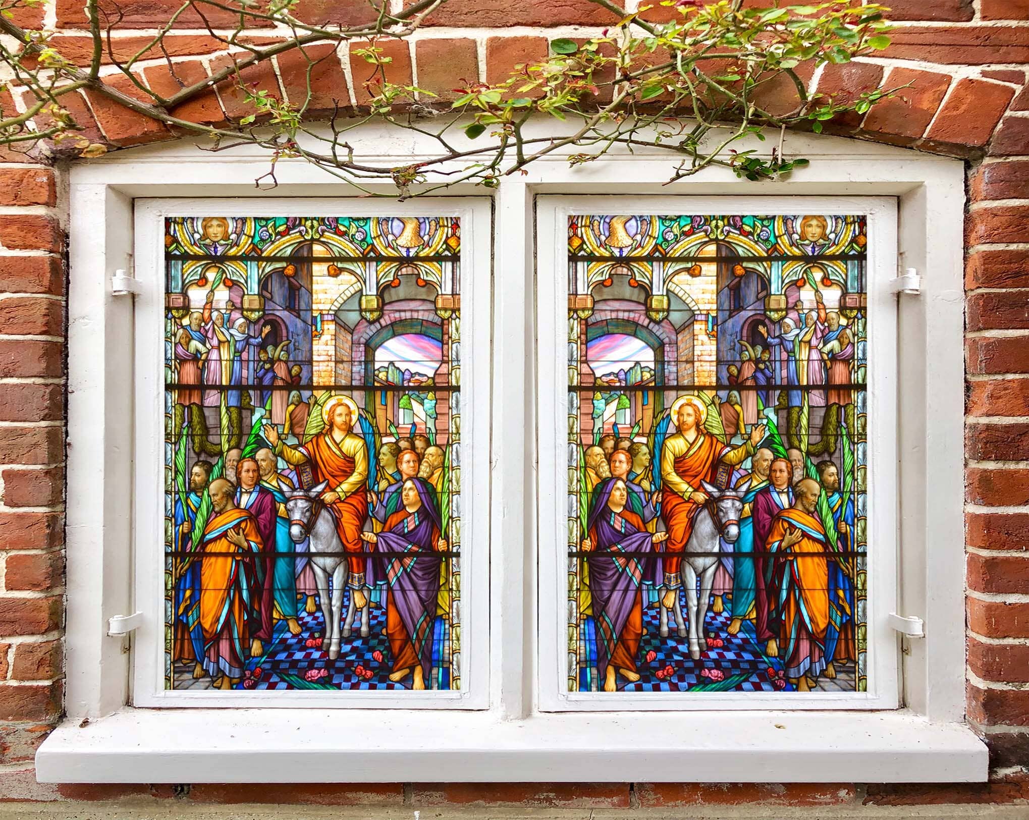 3D Believer Crowd 167 Window Film Print Sticker Cling Stained Glass UV Block Wallpaper AJ Wallpaper 2