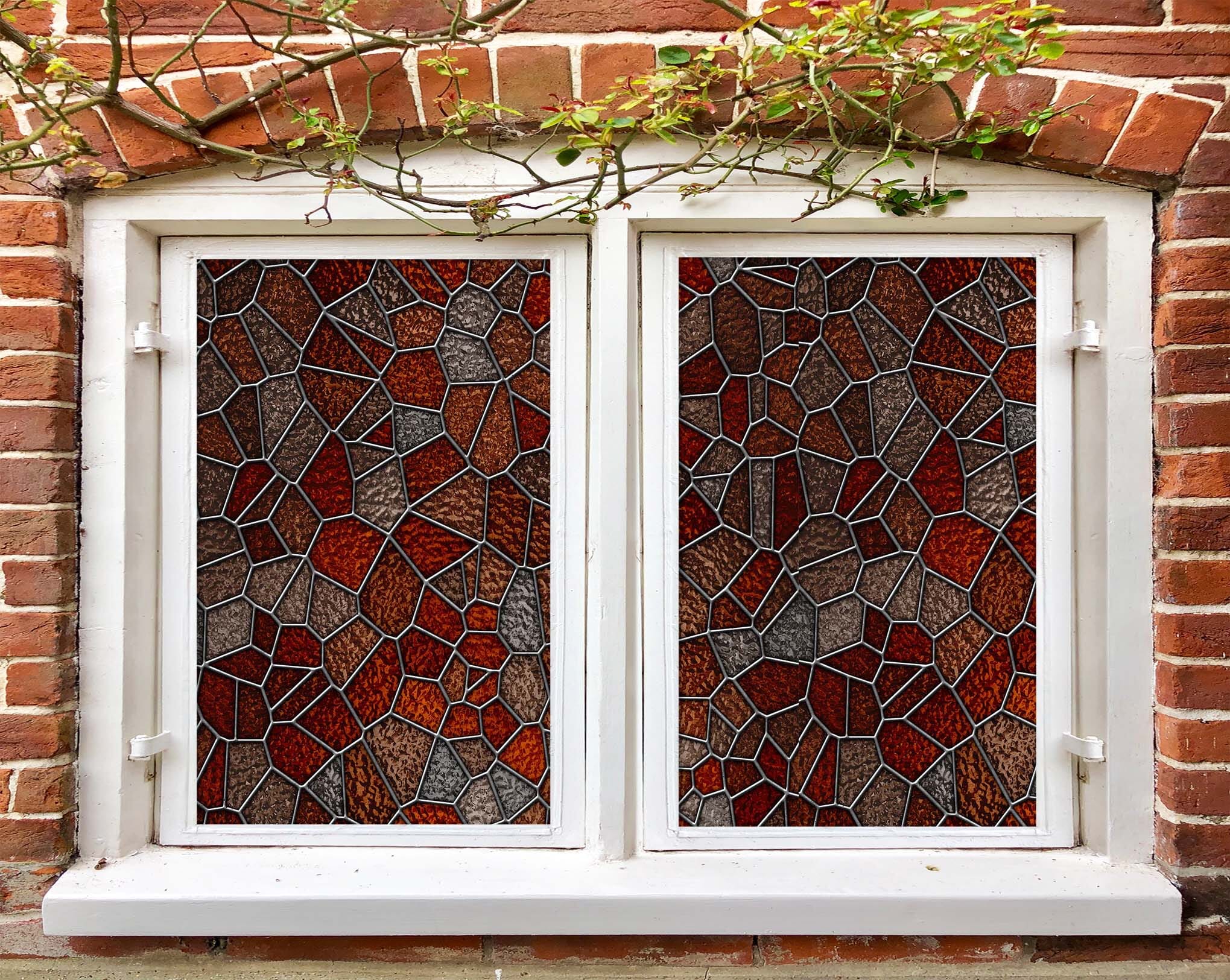 3D Irregular Graphics 406 Window Film Print Sticker Cling Stained Glass UV Block Wallpaper AJ Wallpaper 2