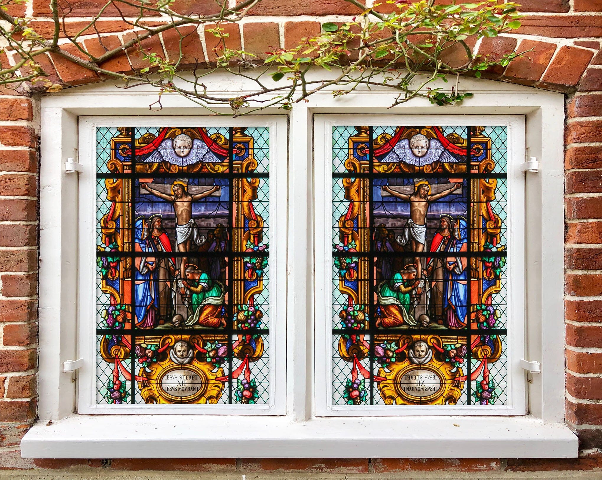 3D Christian Men 182 Window Film Print Sticker Cling Stained Glass UV Block Wallpaper AJ Wallpaper 2