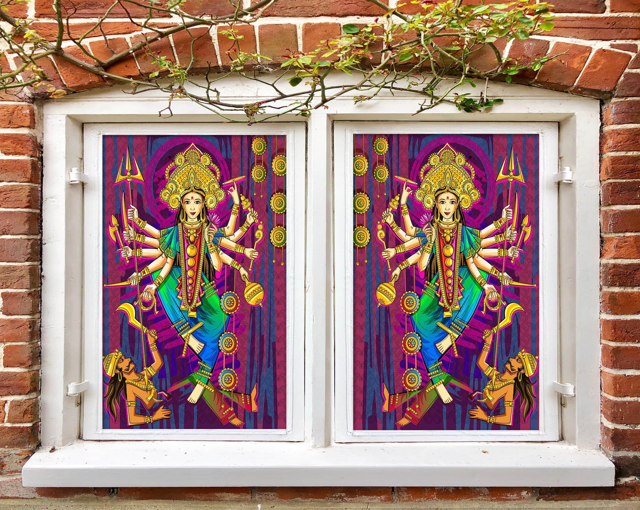 3D Avalokitesvara 235 Window Film Print Sticker Cling Stained Glass UV Block Wallpaper AJ Wallpaper 2