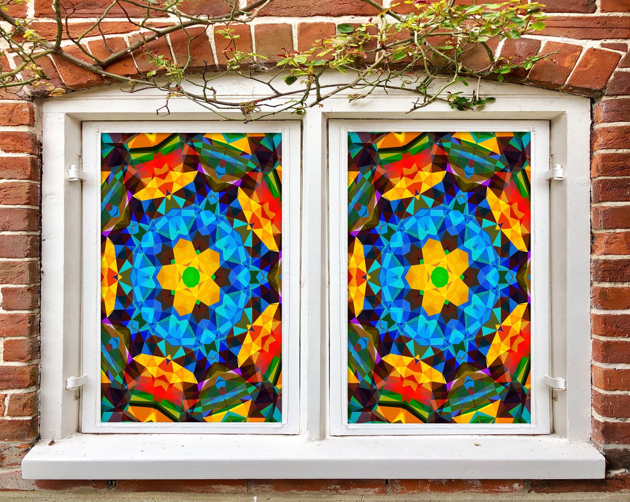 3D Vintage Flower 423 Window Film Print Sticker Cling Stained Glass UV Block Wallpaper AJ Wallpaper 2