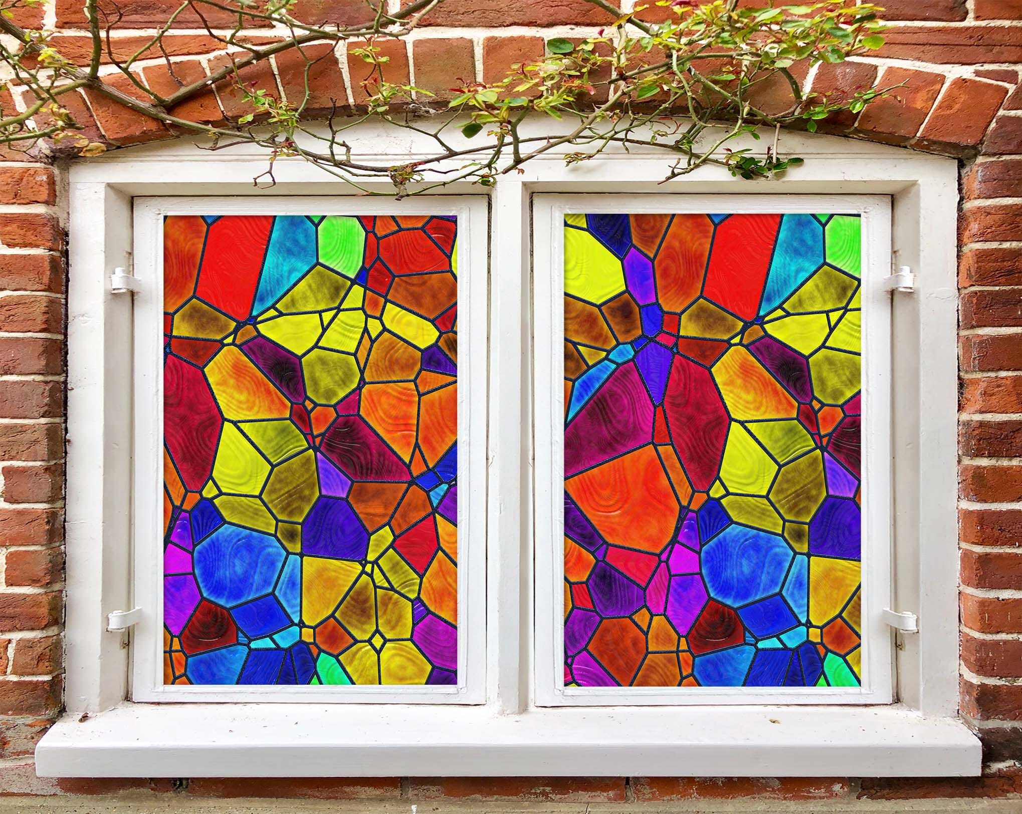 3D Color Graphics 320 Window Film Print Sticker Cling Stained Glass UV Block Wallpaper AJ Wallpaper 2
