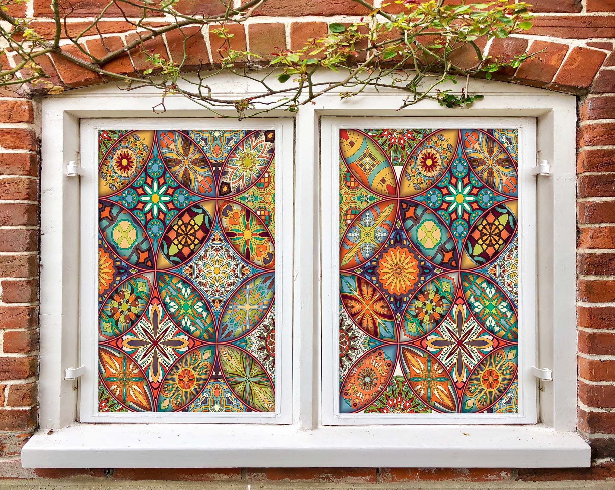 3D Beautiful Pattern 213 Window Film Print Sticker Cling Stained Glass UV Block Wallpaper AJ Wallpaper 2