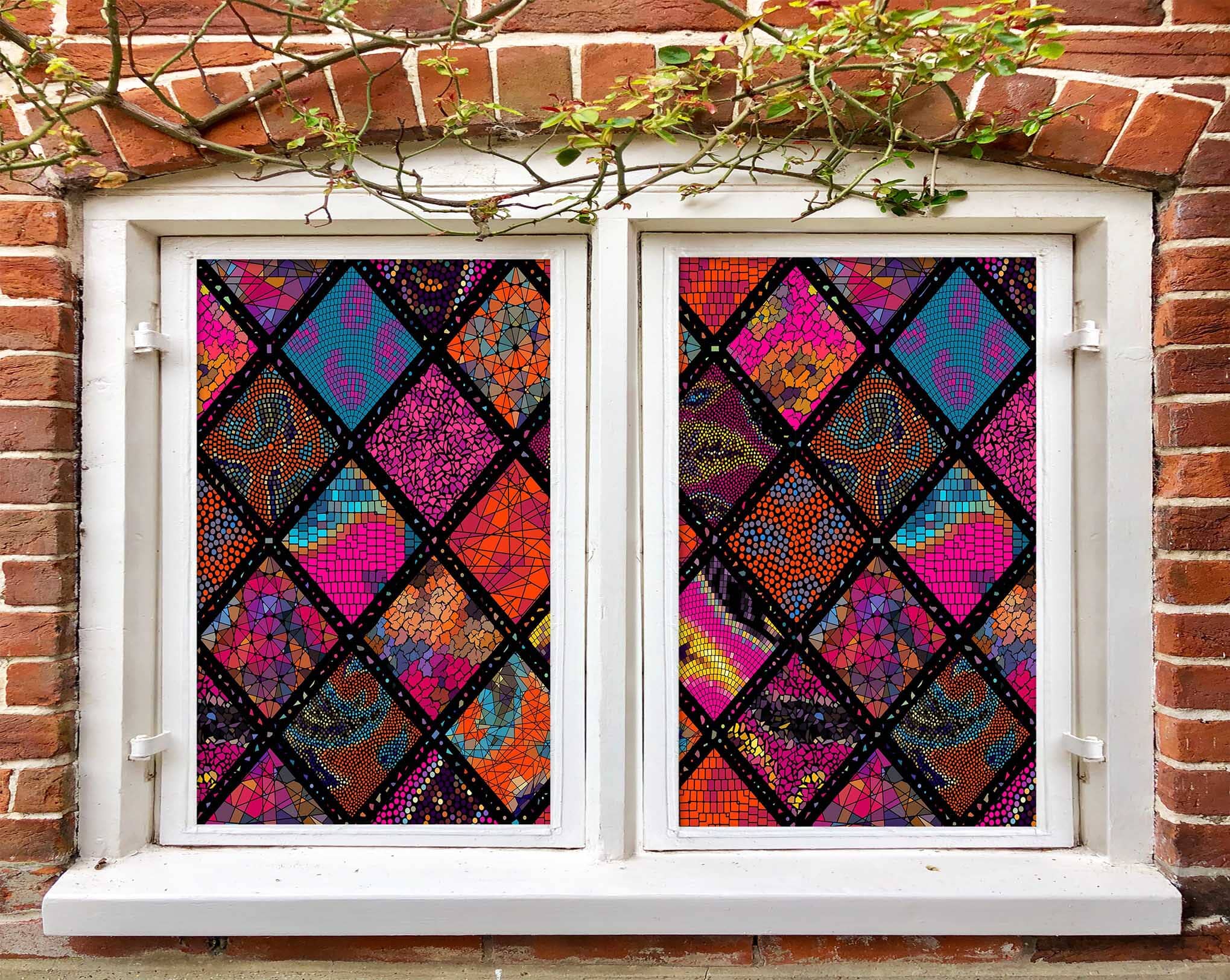 3D Fragment Painting 466 Window Film Print Sticker Cling Stained Glass UV Block Wallpaper AJ Wallpaper 2