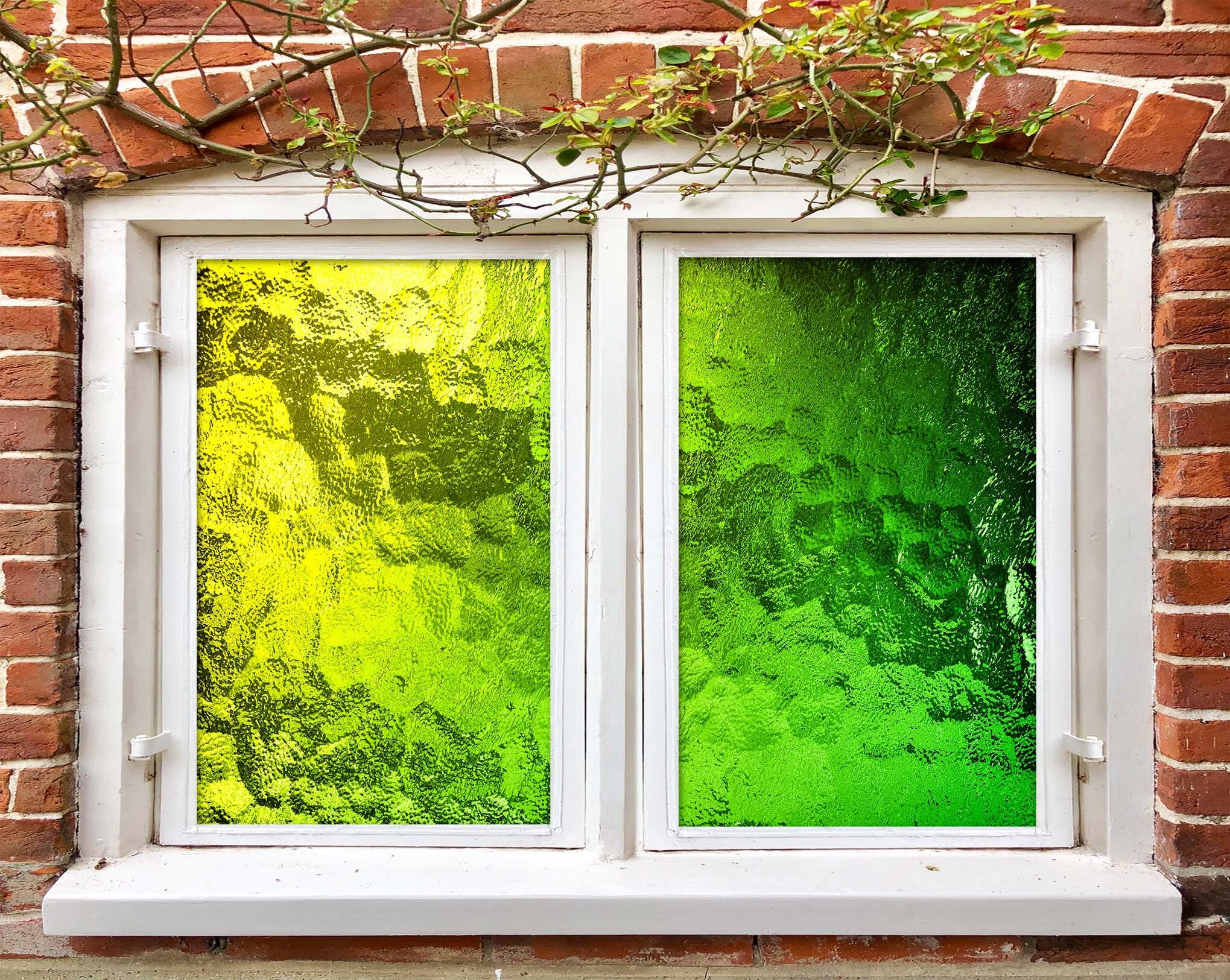 3D Green Glass 171 Window Film Print Sticker Cling Stained Glass UV Block Wallpaper AJ Wallpaper 2