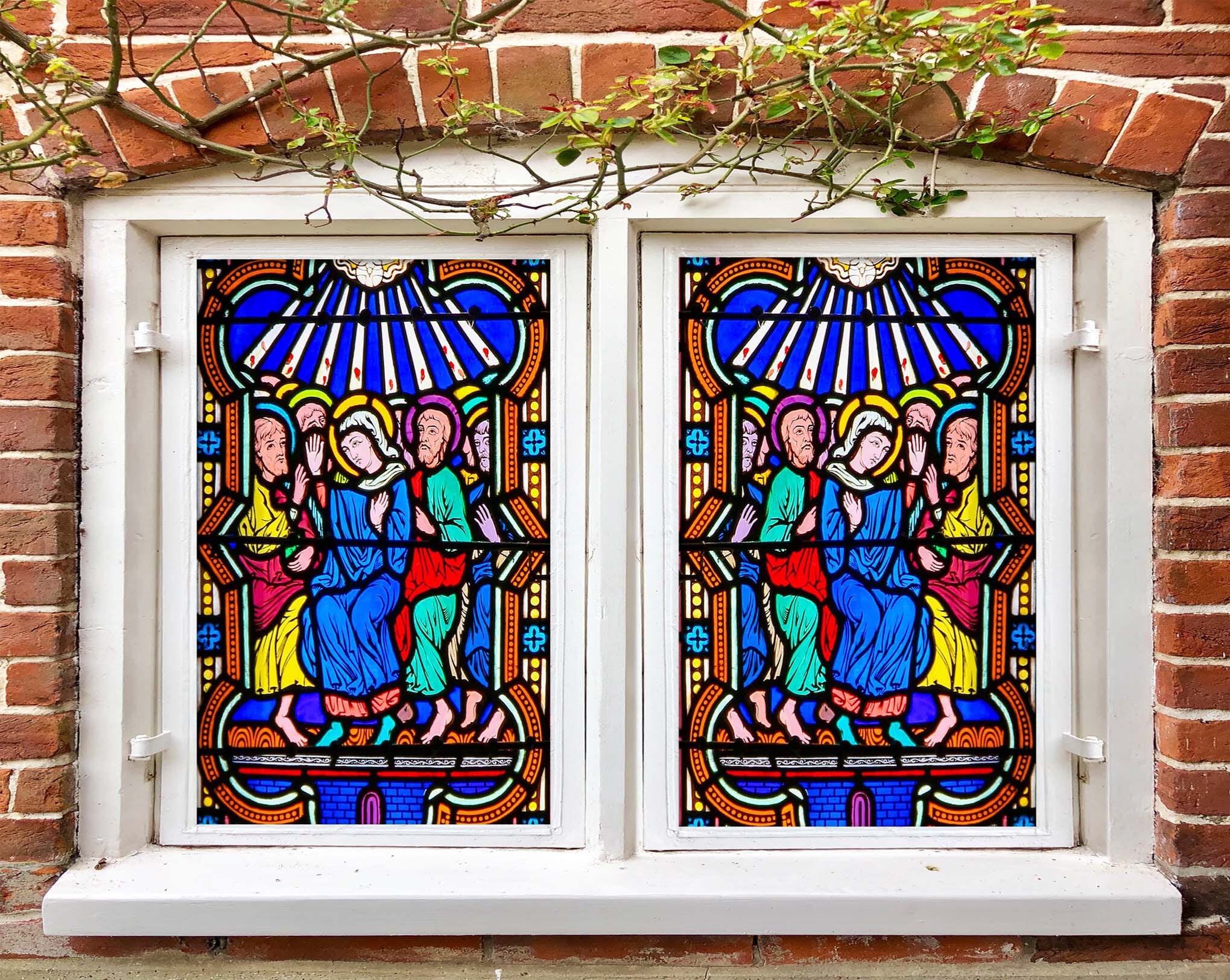 3D Religious Prayer 451 Window Film Print Sticker Cling Stained Glass UV Block Wallpaper AJ Wallpaper 2