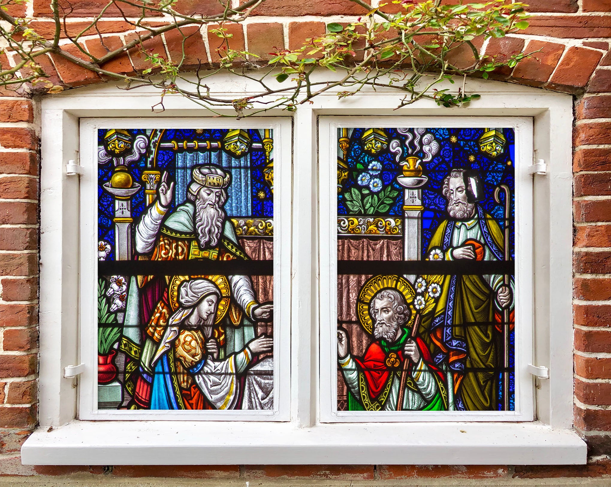 3D Royal Family 017 Window Film Print Sticker Cling Stained Glass UV Block