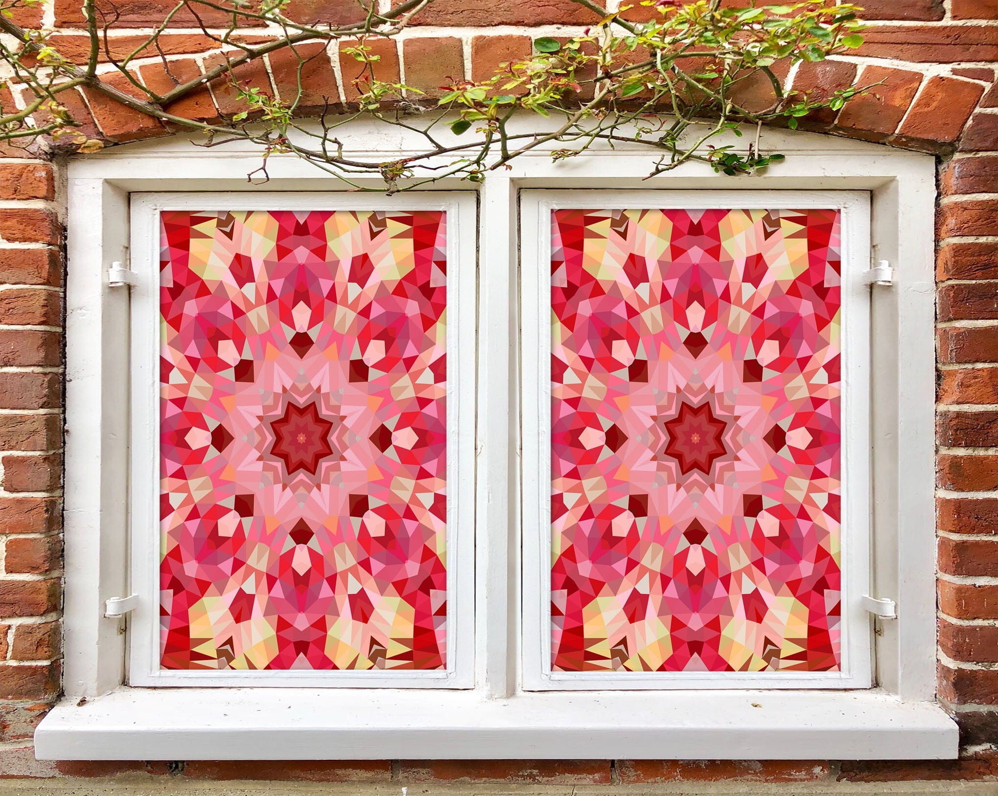 3D Flower Pattern 415 Window Film Print Sticker Cling Stained Glass UV Block Wallpaper AJ Wallpaper 2