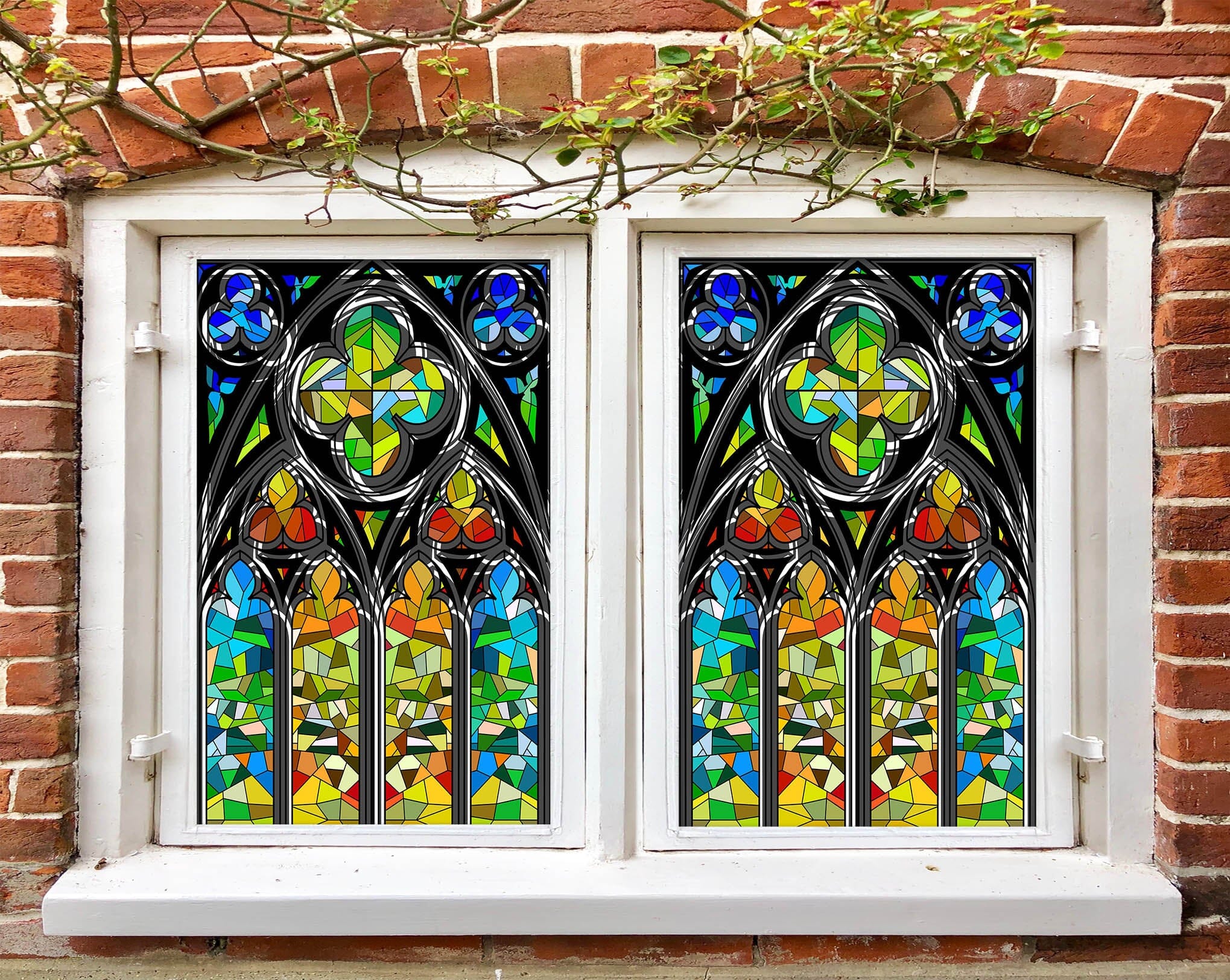 3D Color Graffiti 383 Window Film Print Sticker Cling Stained Glass UV Block Wallpaper AJ Wallpaper 2