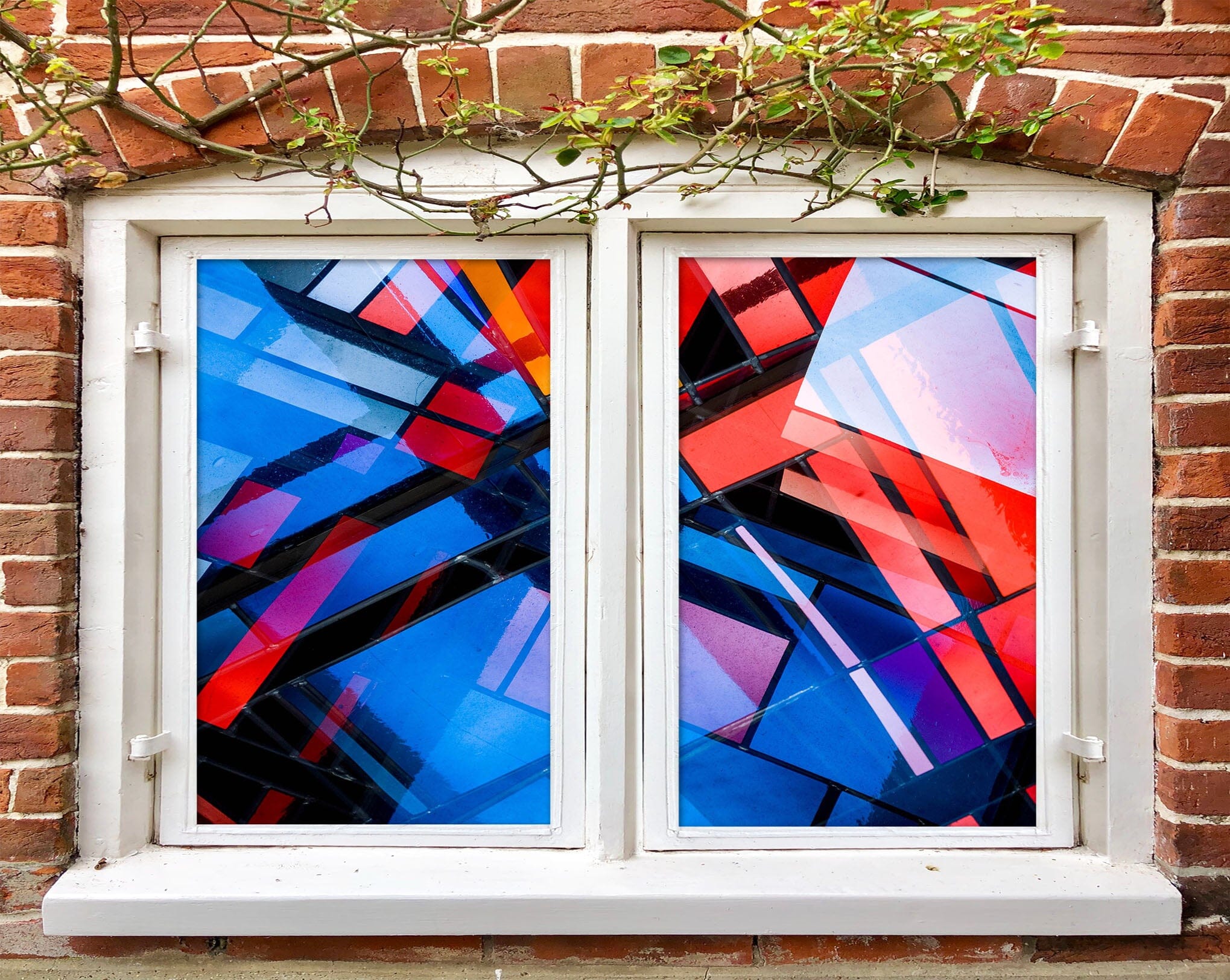 3D Red Glass 135 Window Film Print Sticker Cling Stained Glass UV Block Wallpaper AJ Wallpaper 2