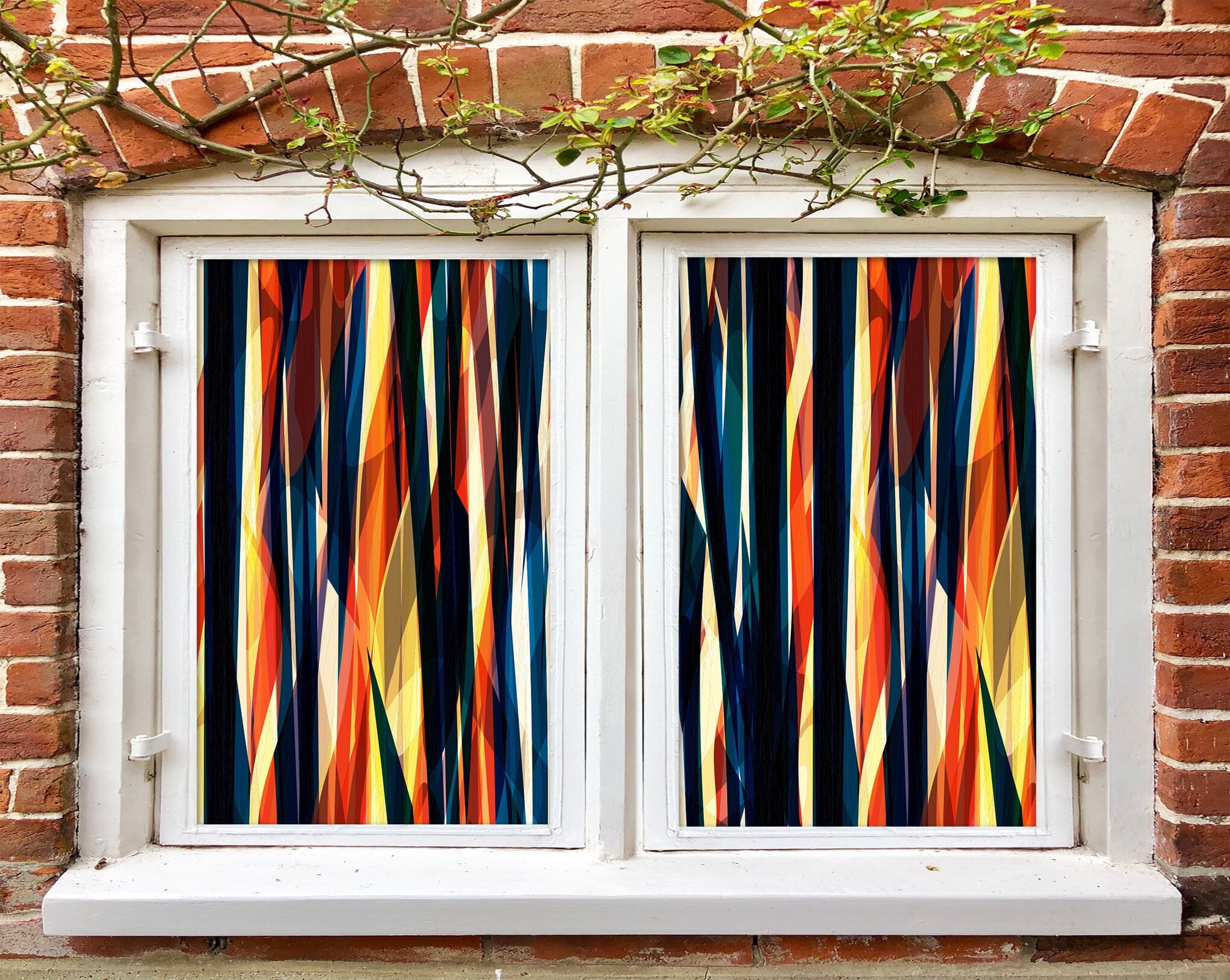 3D Vertical Stripes 412 Window Film Print Sticker Cling Stained Glass UV Block Wallpaper AJ Wallpaper 2