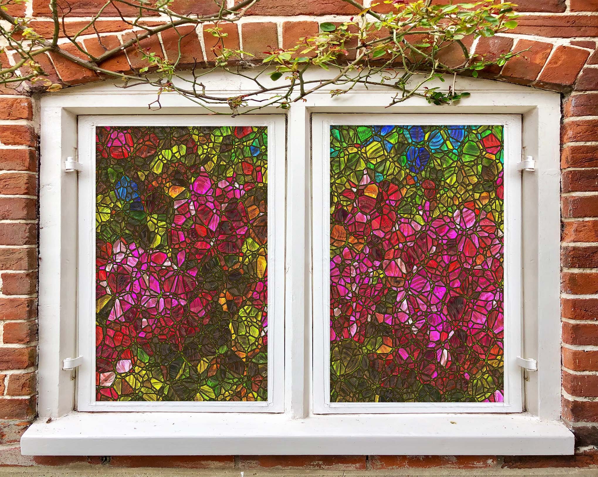 3D Graffiti Petals 382 Window Film Print Sticker Cling Stained Glass UV Block Wallpaper AJ Wallpaper 2