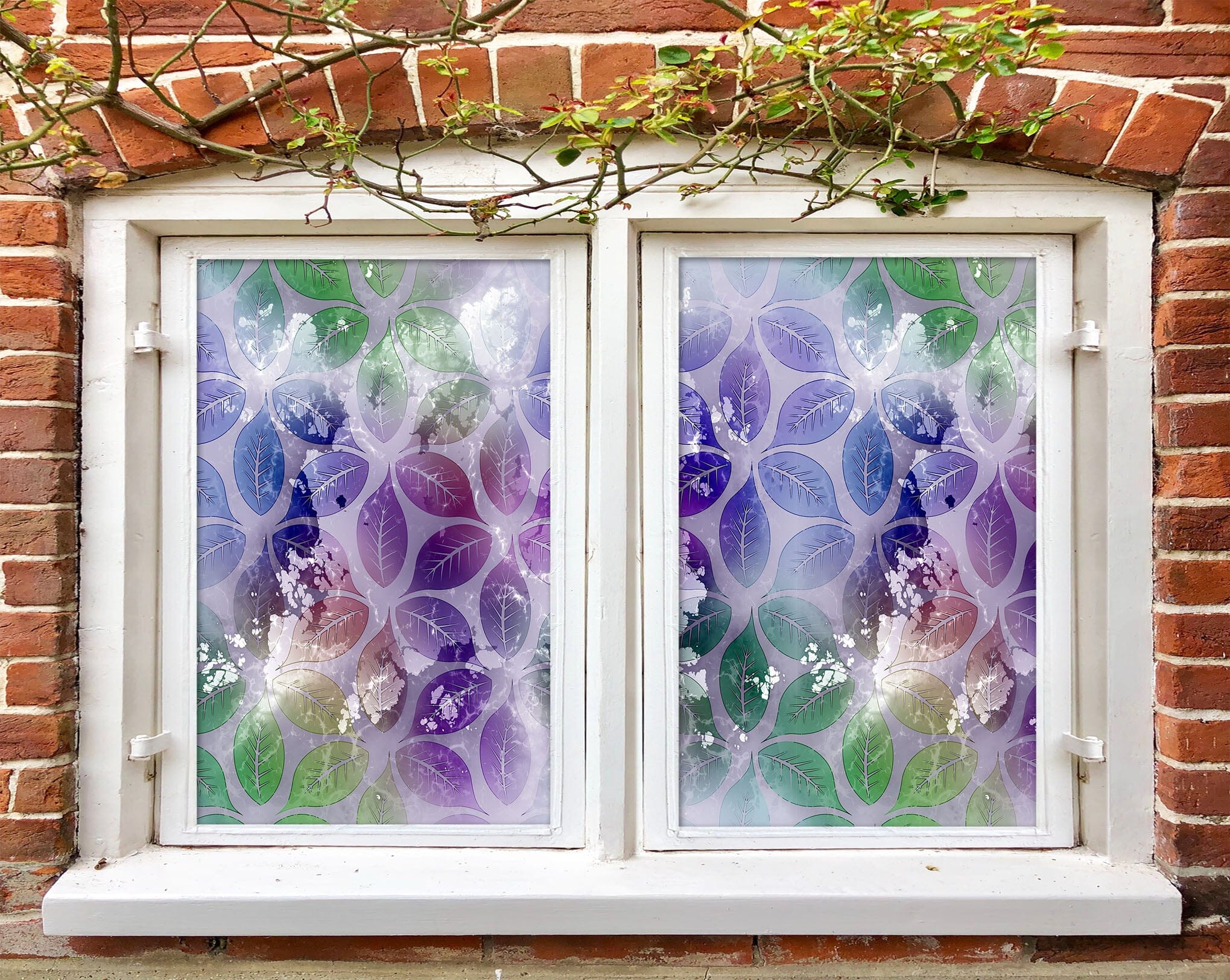 3D Purple Leaves 461 Window Film Print Sticker Cling Stained Glass UV Block Wallpaper AJ Wallpaper 2