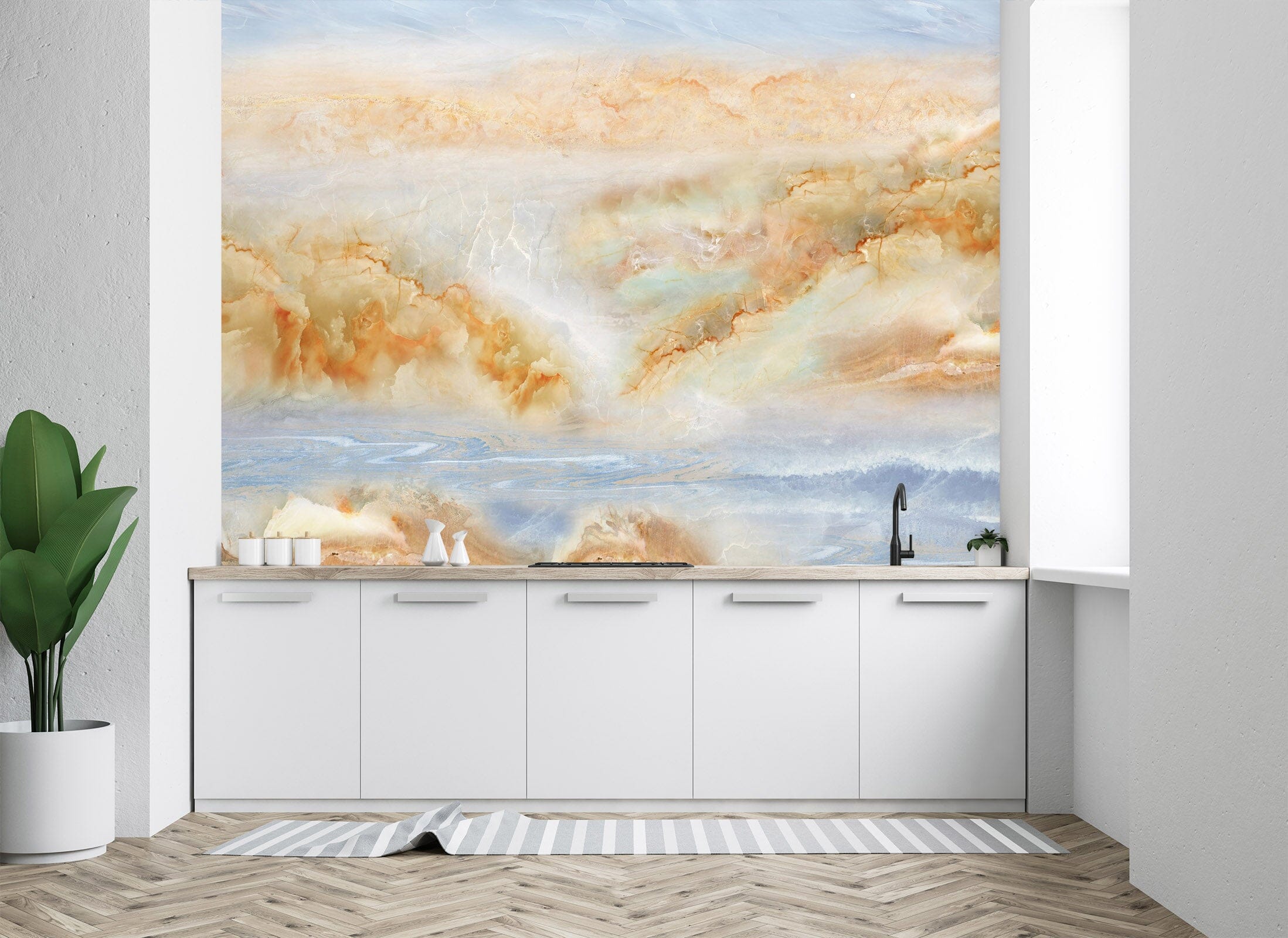 3D Yellow Mountain Peak 1405 Wall Murals Wallpaper AJ Wallpaper 2