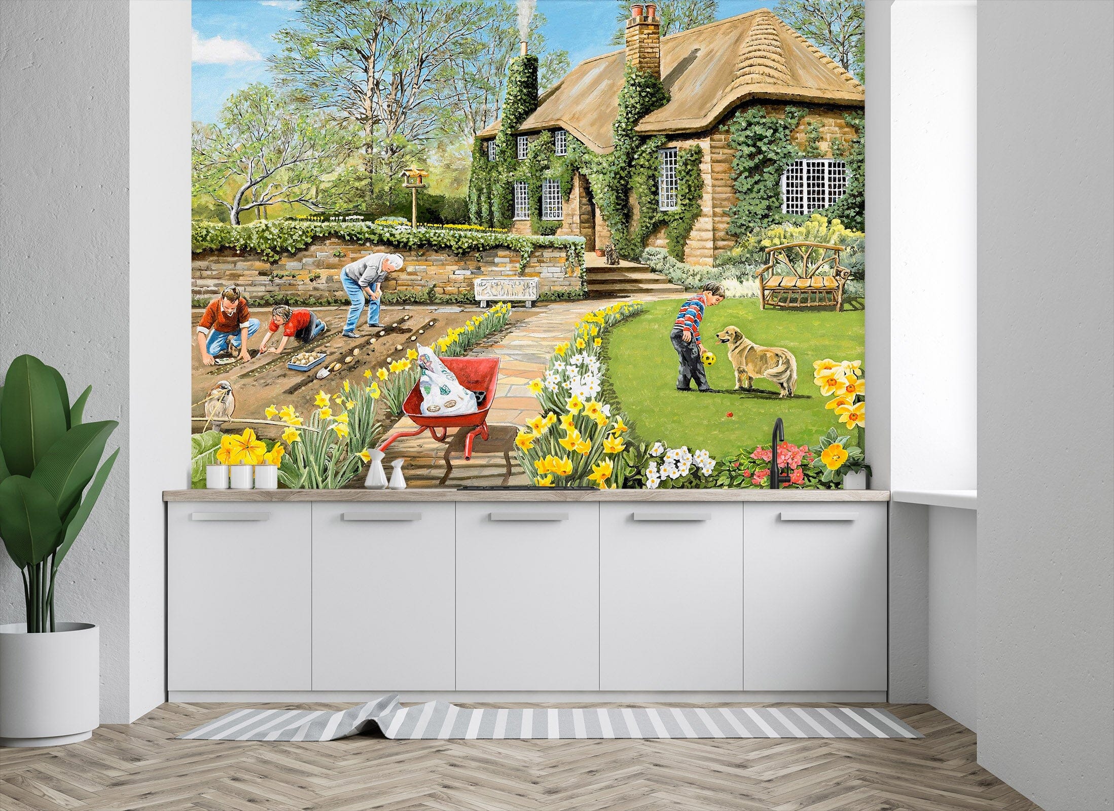 3D Spring Gardening 1050 Trevor Mitchell Wall Mural Wall Murals Wallpaper AJ Wallpaper 2