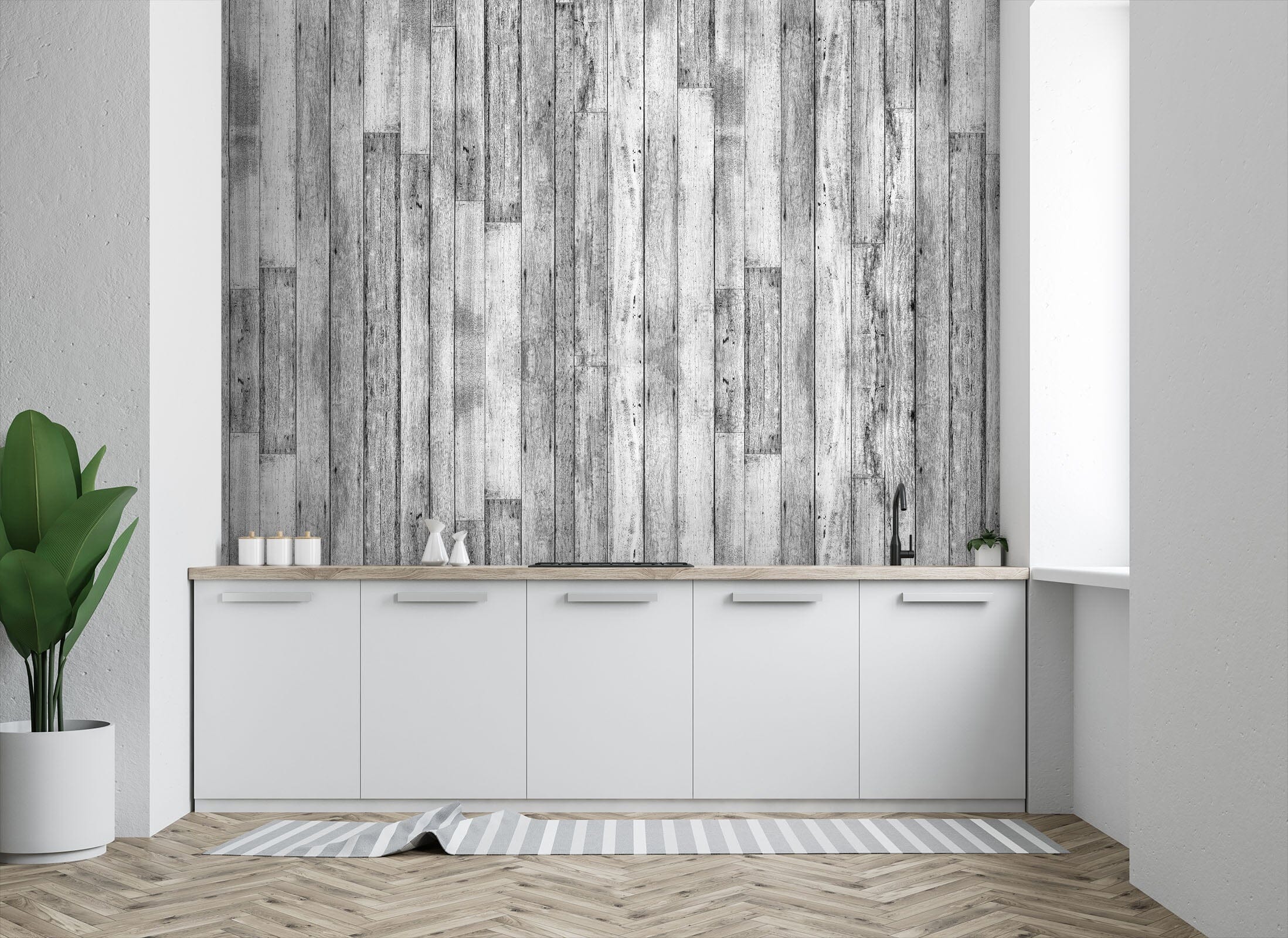3D Gray Wooden Board 37 Wall Murals Wallpaper AJ Wallpaper 2