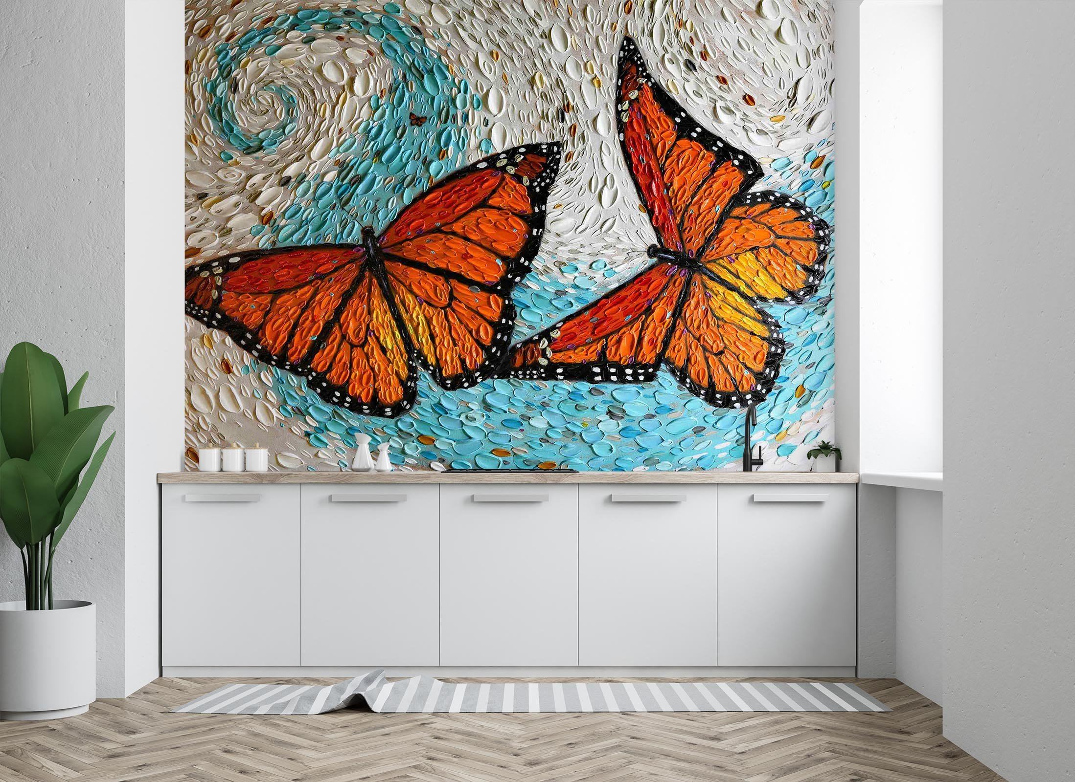 3D Butterfly Shell 1421 Dena Tollefson Wall Mural Wall Murals Wallpaper AJ Wallpaper 2 