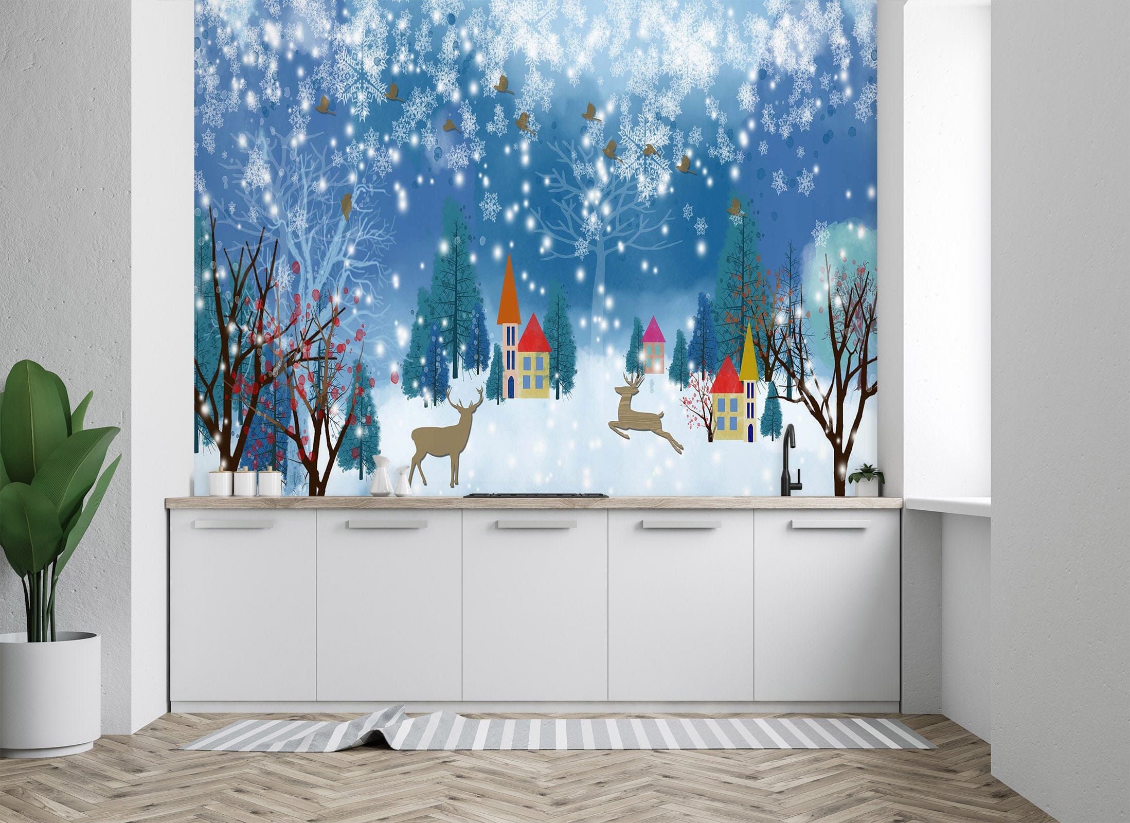 3D Snow Castle 2056 Wall Murals Wallpaper AJ Wallpaper 2