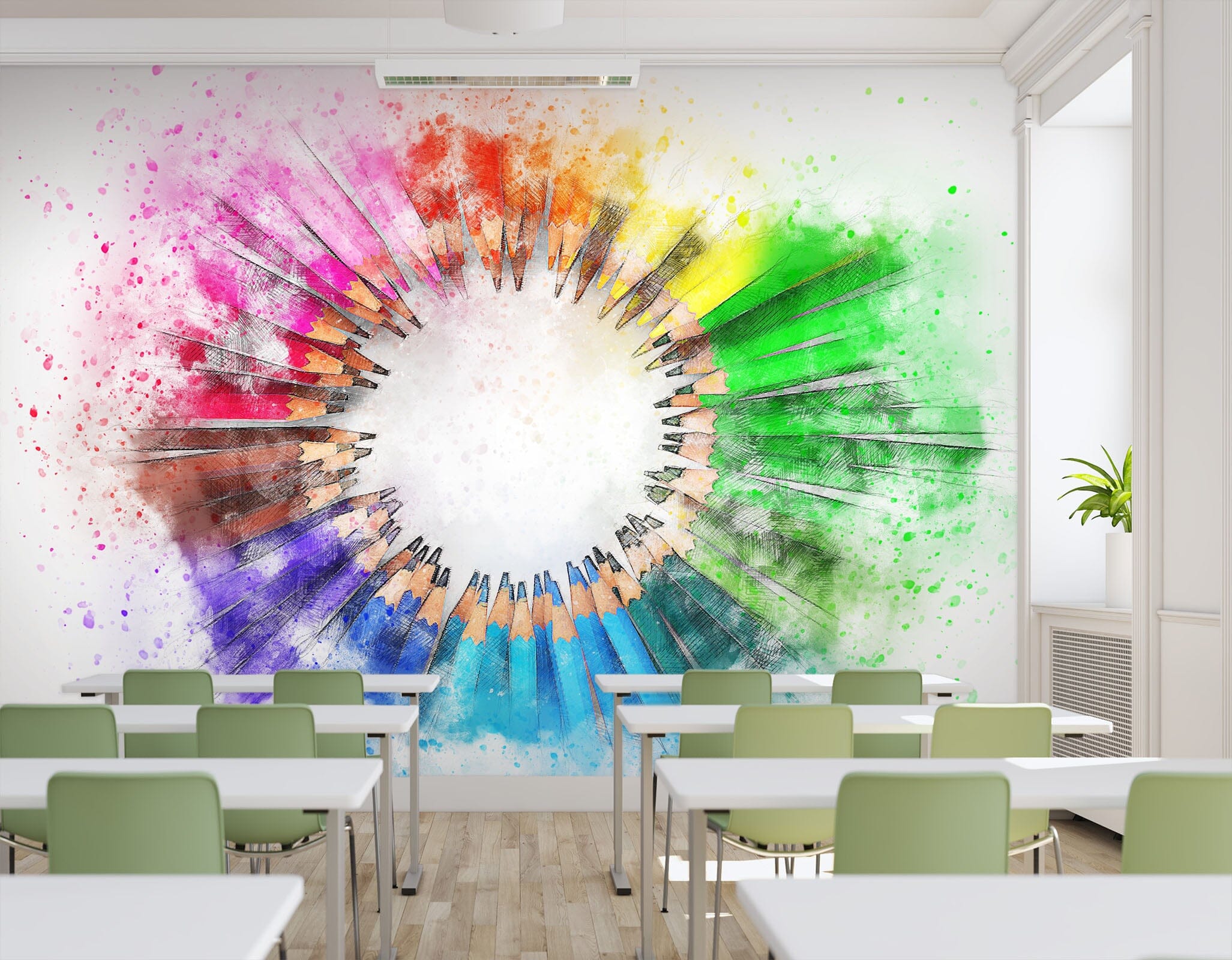 3D Colored Pencils 168 Wall Murals Wallpaper AJ Wallpaper 2