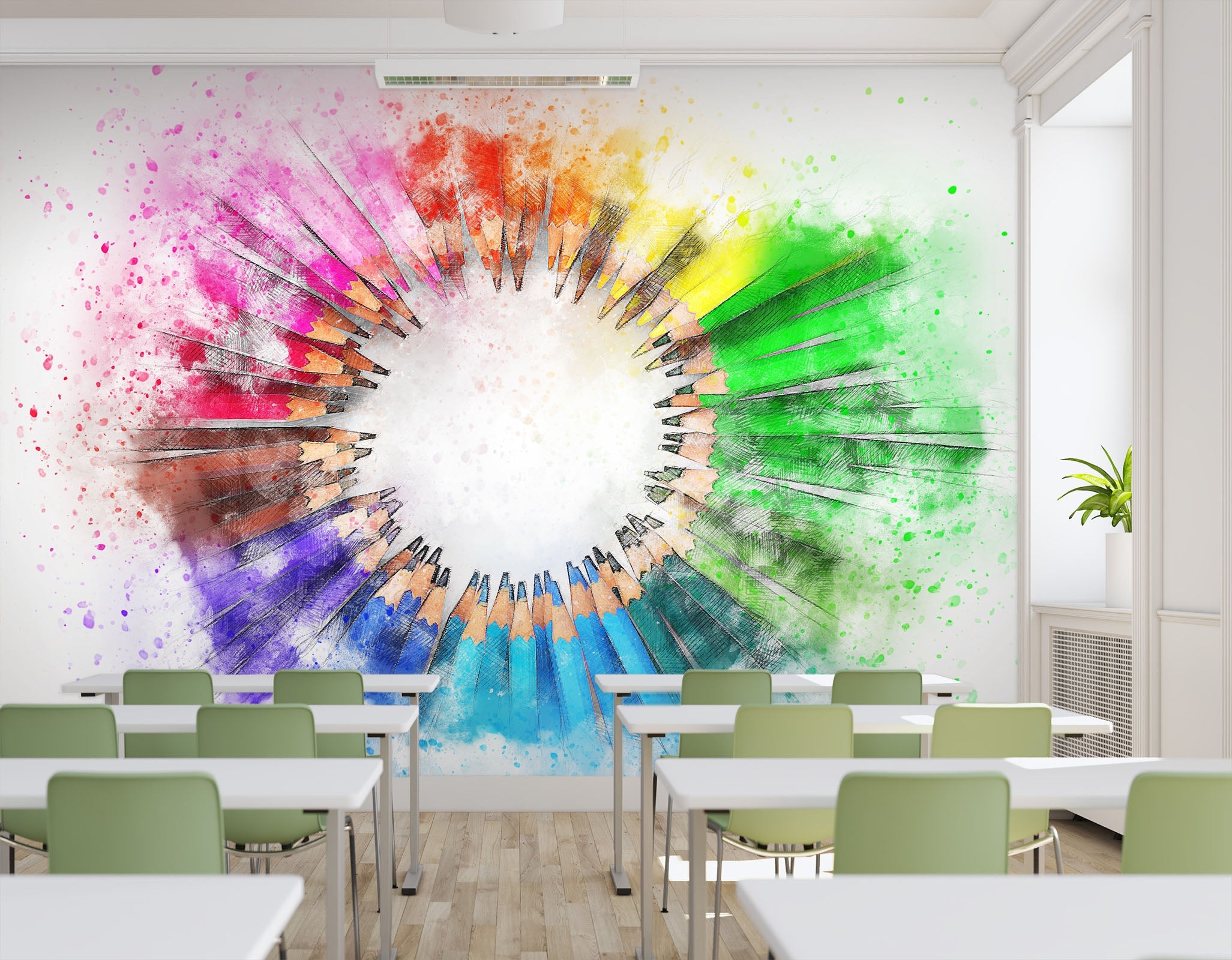 3D colorful pens 34 Wall Murals Wallpaper AJ Wallpaper 2