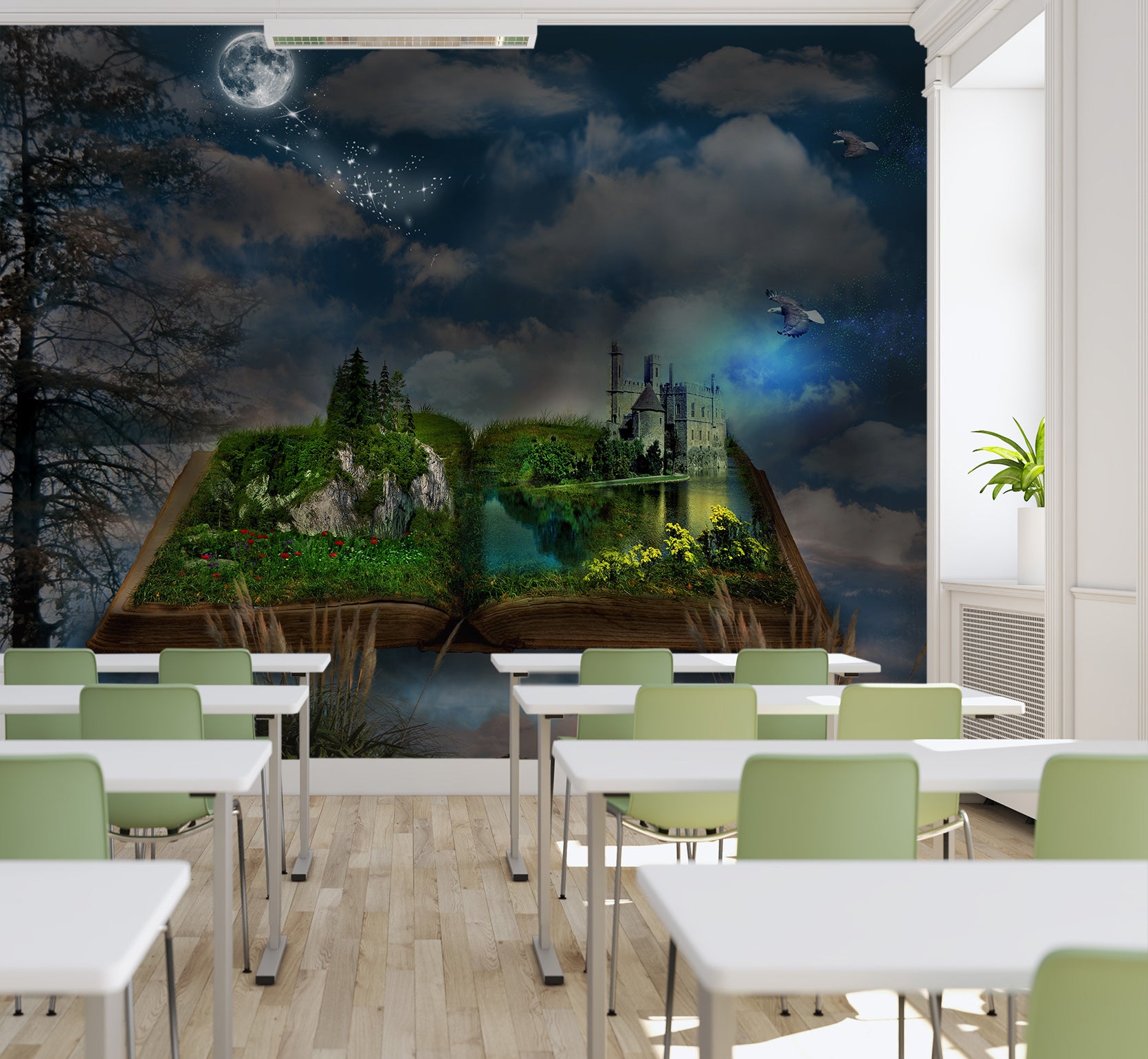 3D castle and forest 07 Wall Murals Wallpaper AJ Wallpaper 2
