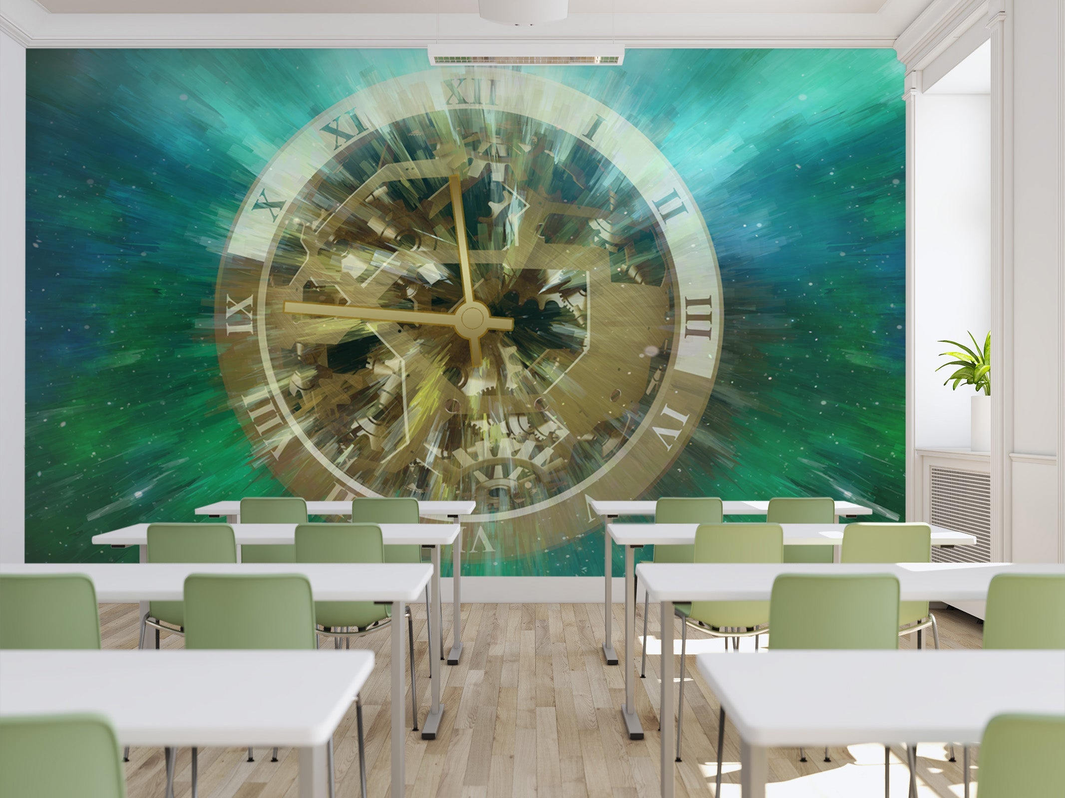 3D clock 03 Wall Murals Wallpaper AJ Wallpaper 2
