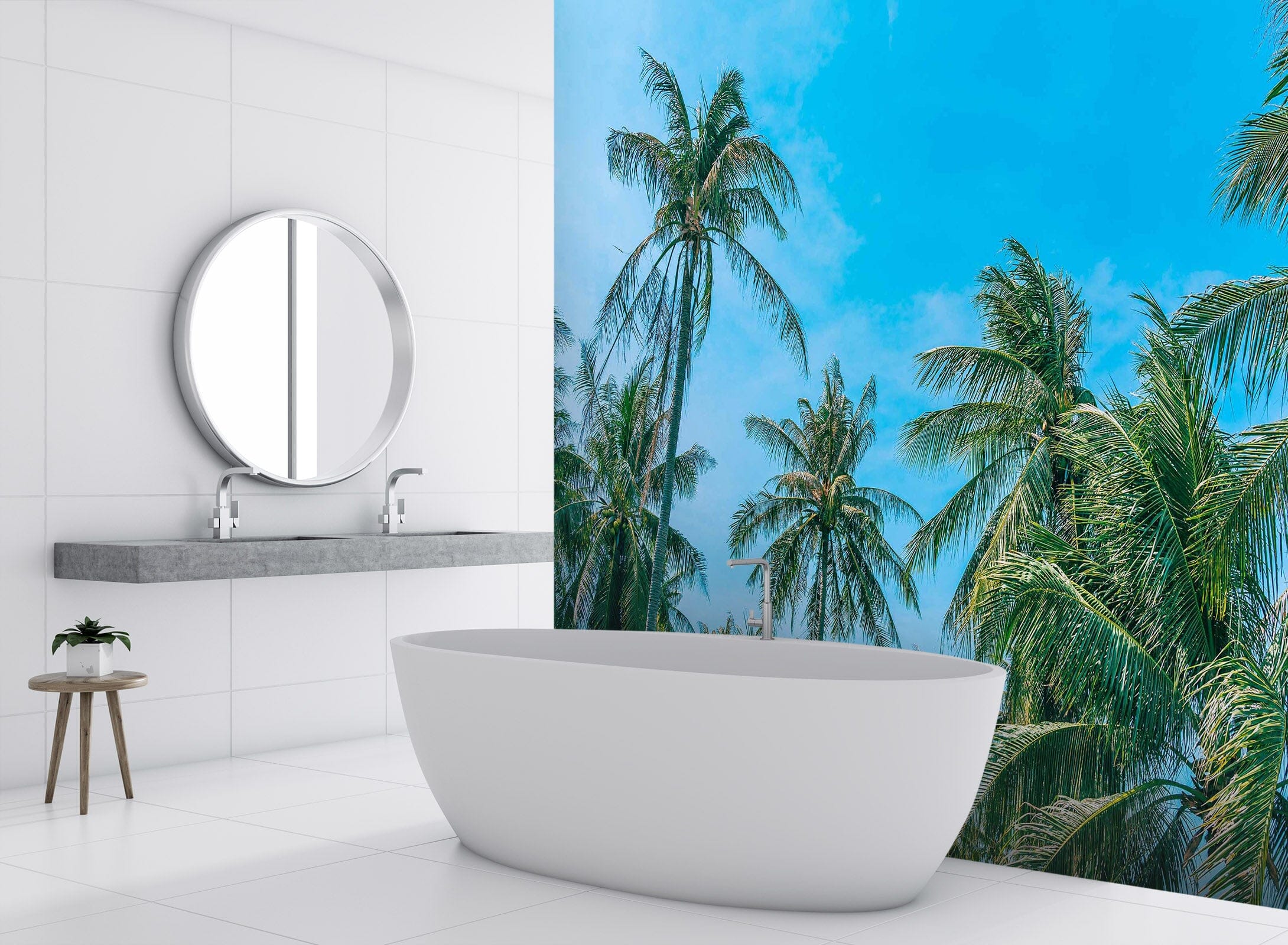 3D Coconut Grove Cloud 133 Wall Murals Wallpaper AJ Wallpaper 2