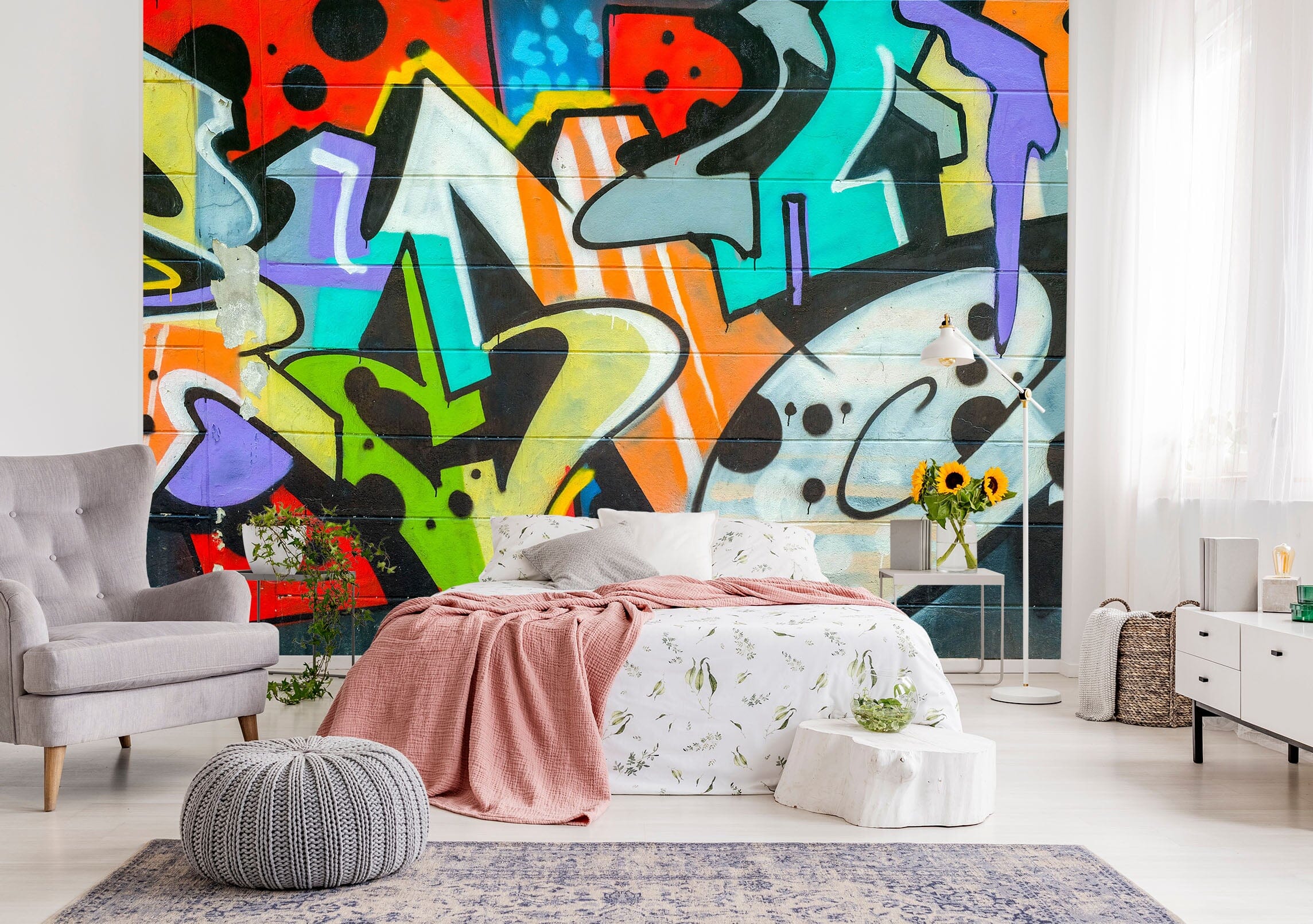 3D Colorful Graffiti Wall 96 Wall Murals Wallpaper AJ Wallpaper 2
