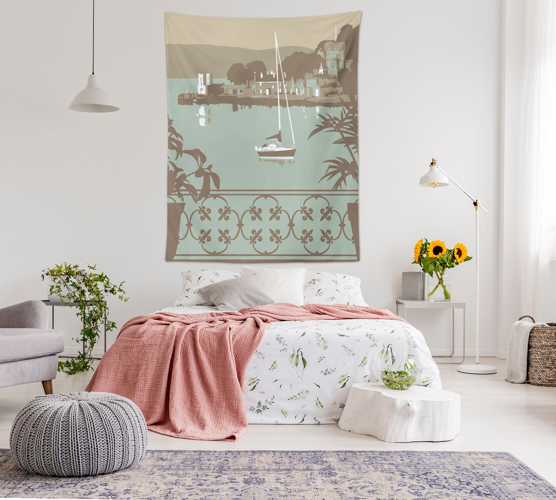 3D Balcony Sea 5371 Steve Read Tapestry Hanging Cloth Hang